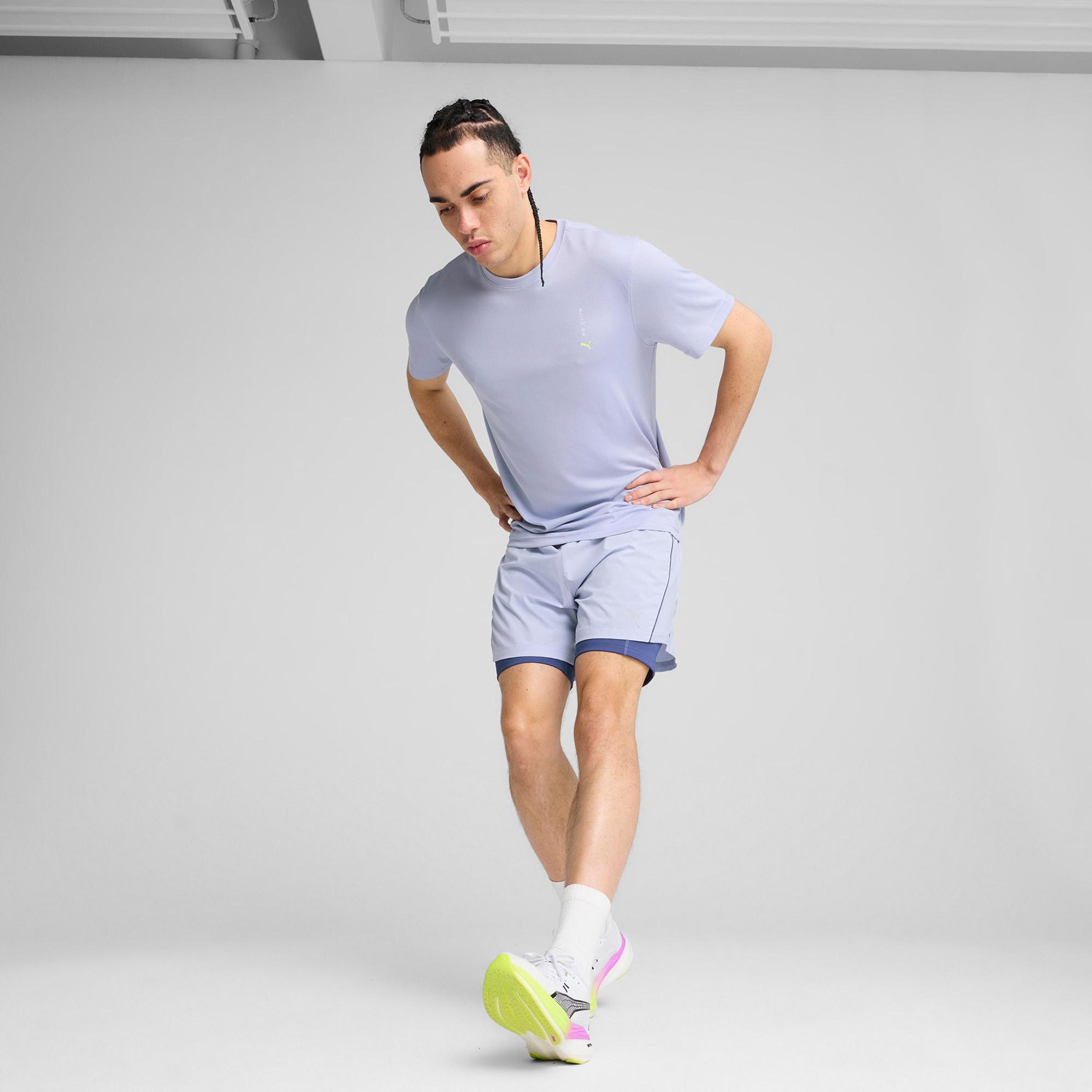 Puma Graphics Running illustratio Erkek Mavi T-Shirt