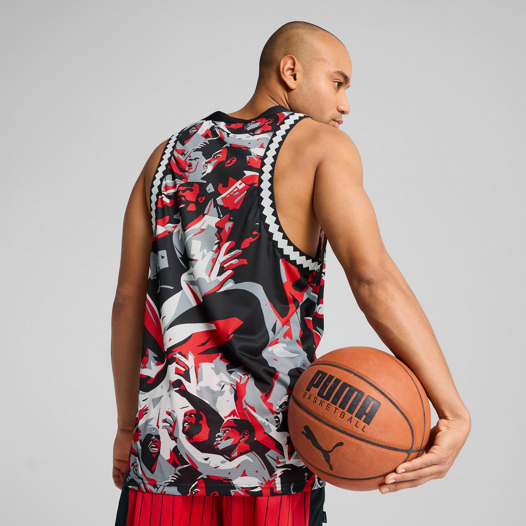 Puma Rival Rage Aop Mesh Tank Erkek Kırmızı Atlet