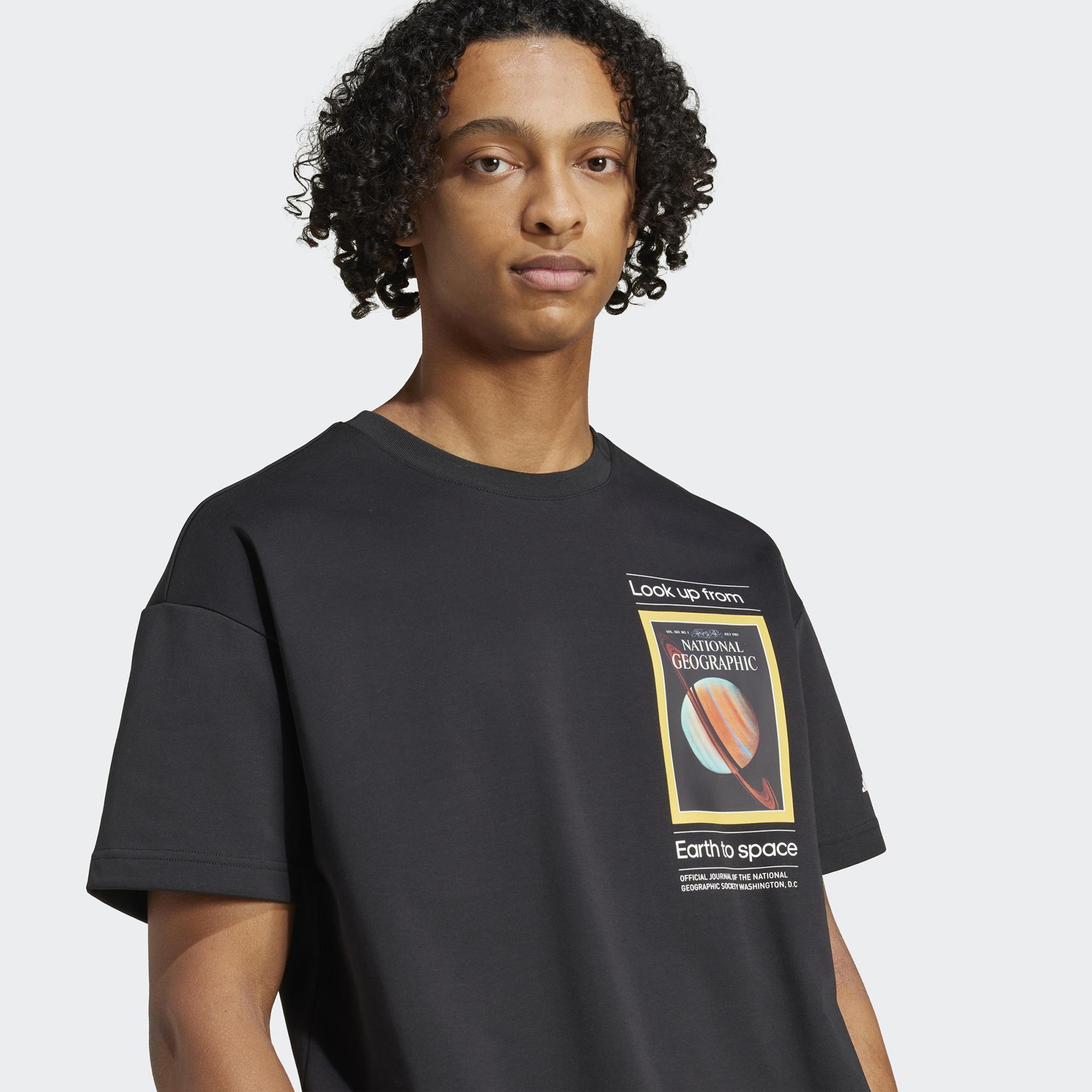 adidas Nat Geo Aeroready Graphic Erkek Siyah T-Shirt
