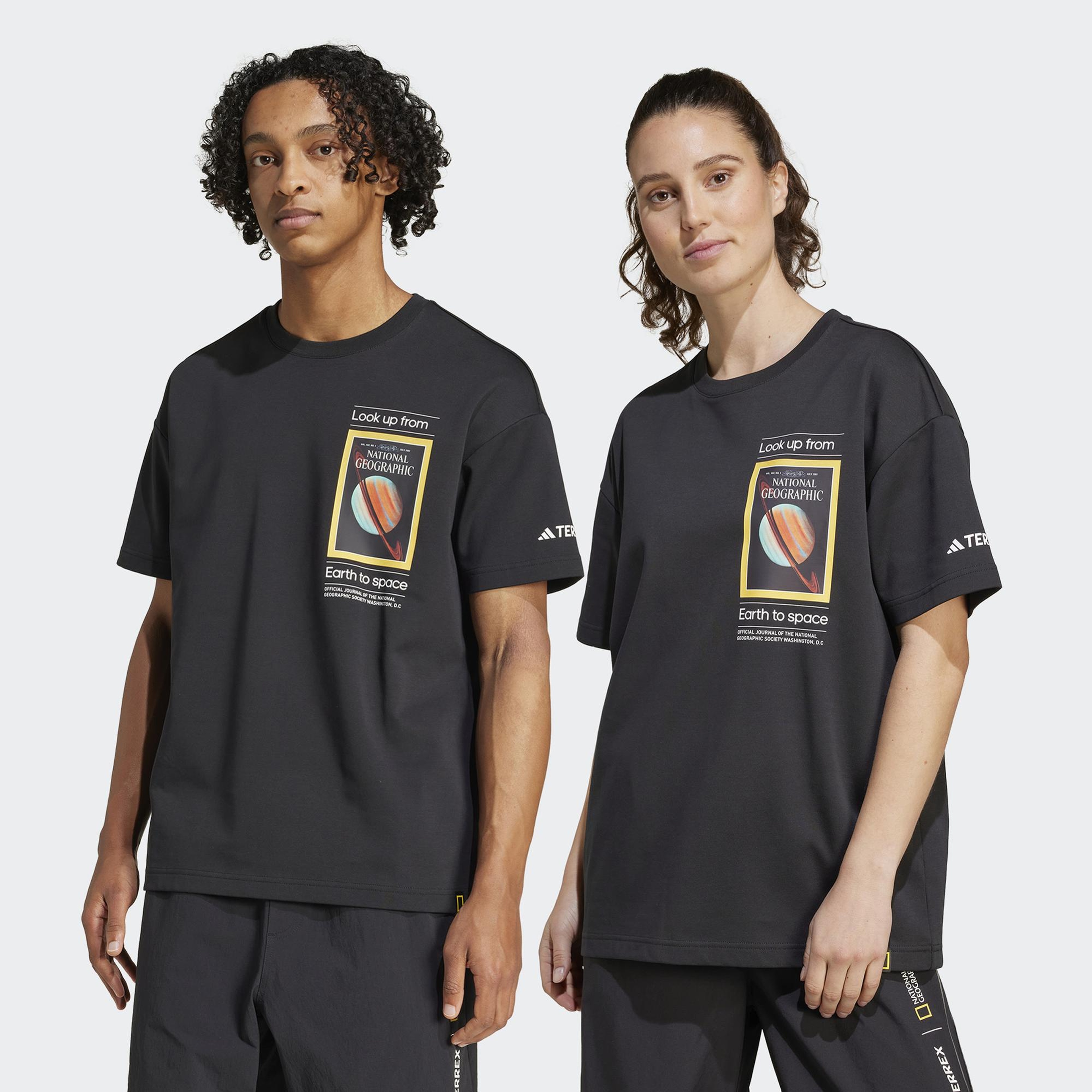 adidas Nat Geo Aeroready Graphic Erkek Siyah T-Shirt
