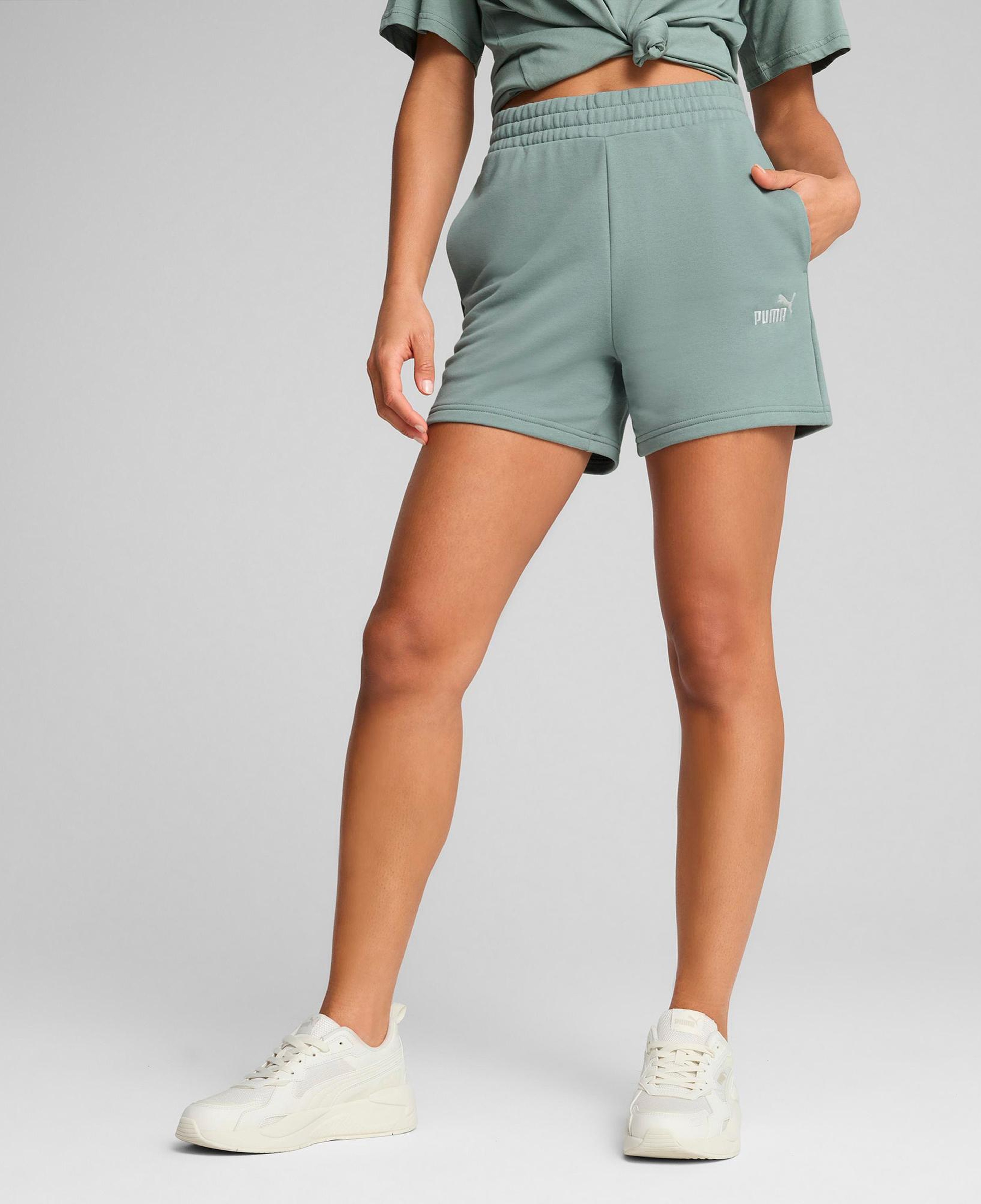 Puma Ess No 1 Logo Kadın Yeşil Şort