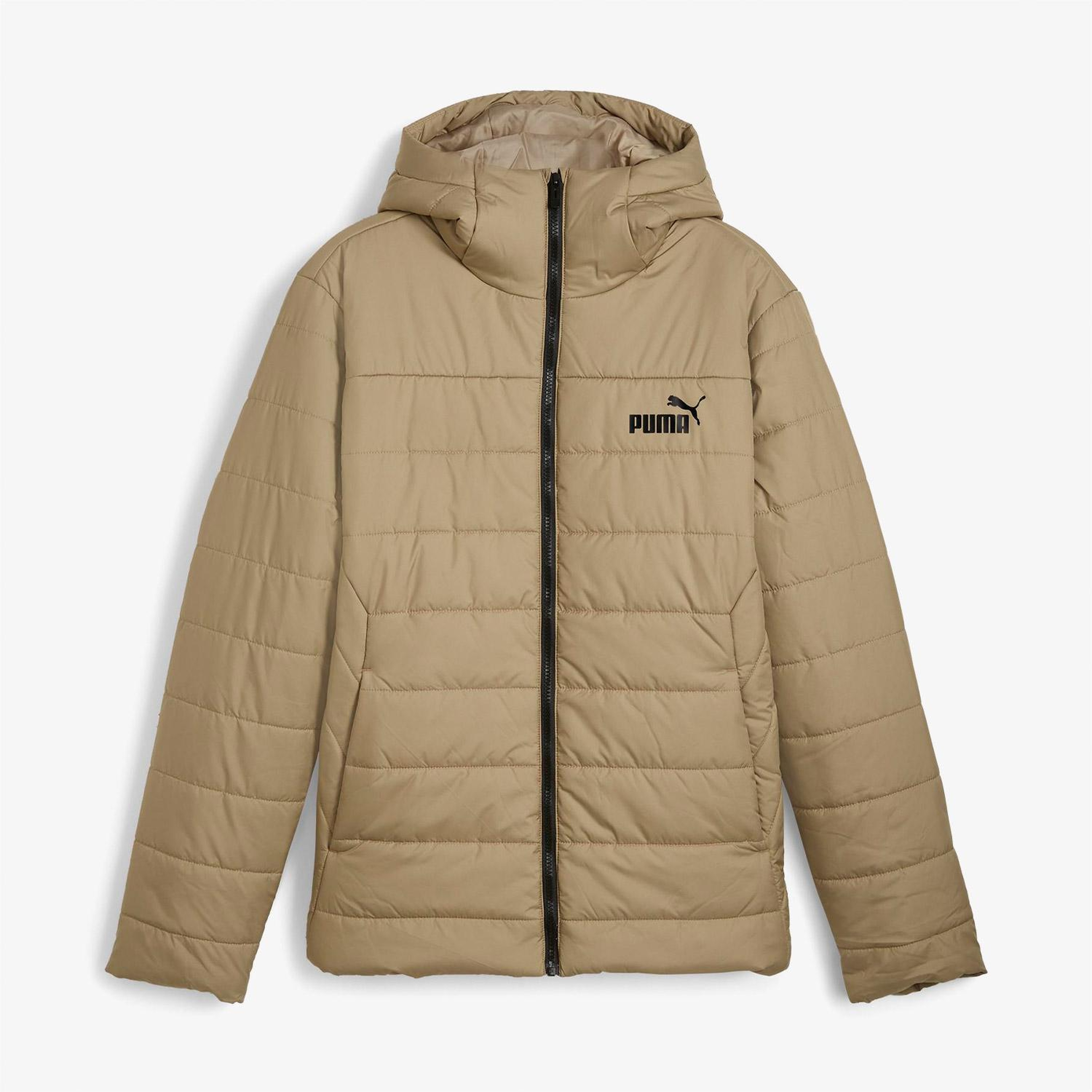 Puma Essentials Hooded Padded Erkek Kahverengi Outdoor Mont