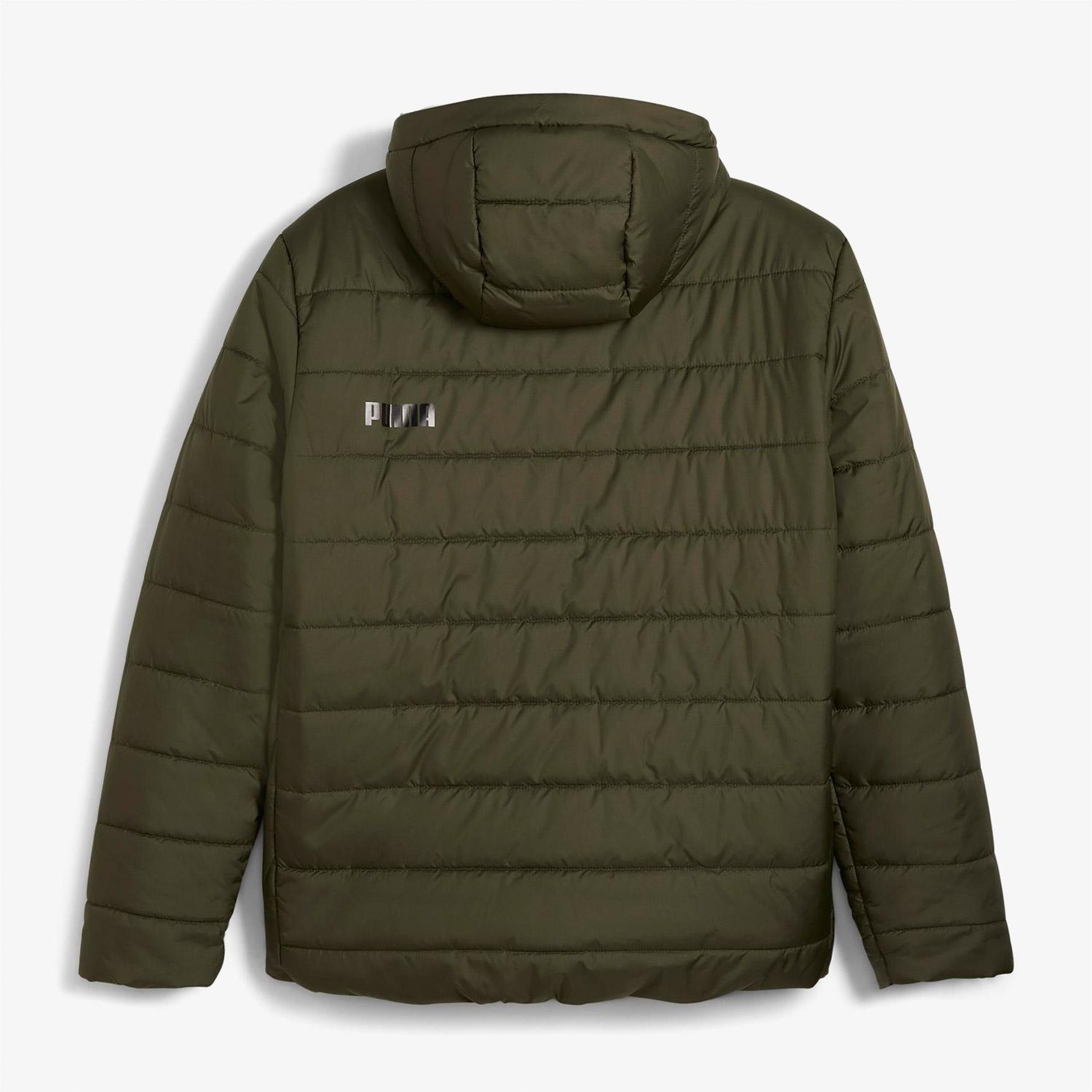 Puma Essentials Hooded Padded Erkek Yeşil Outdoor Mont