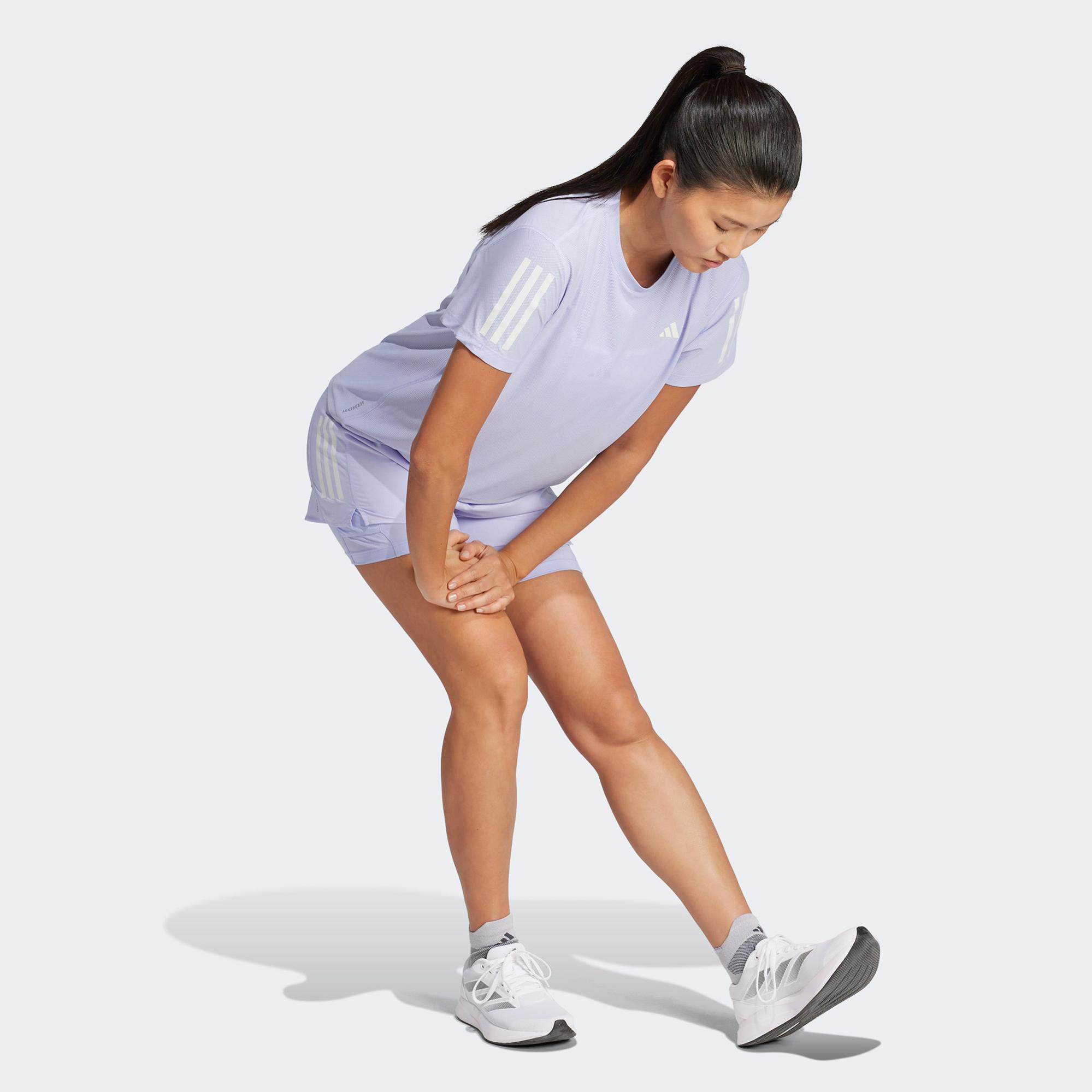 adidas Own The Run Kadın Mor Koşu T-Shirt