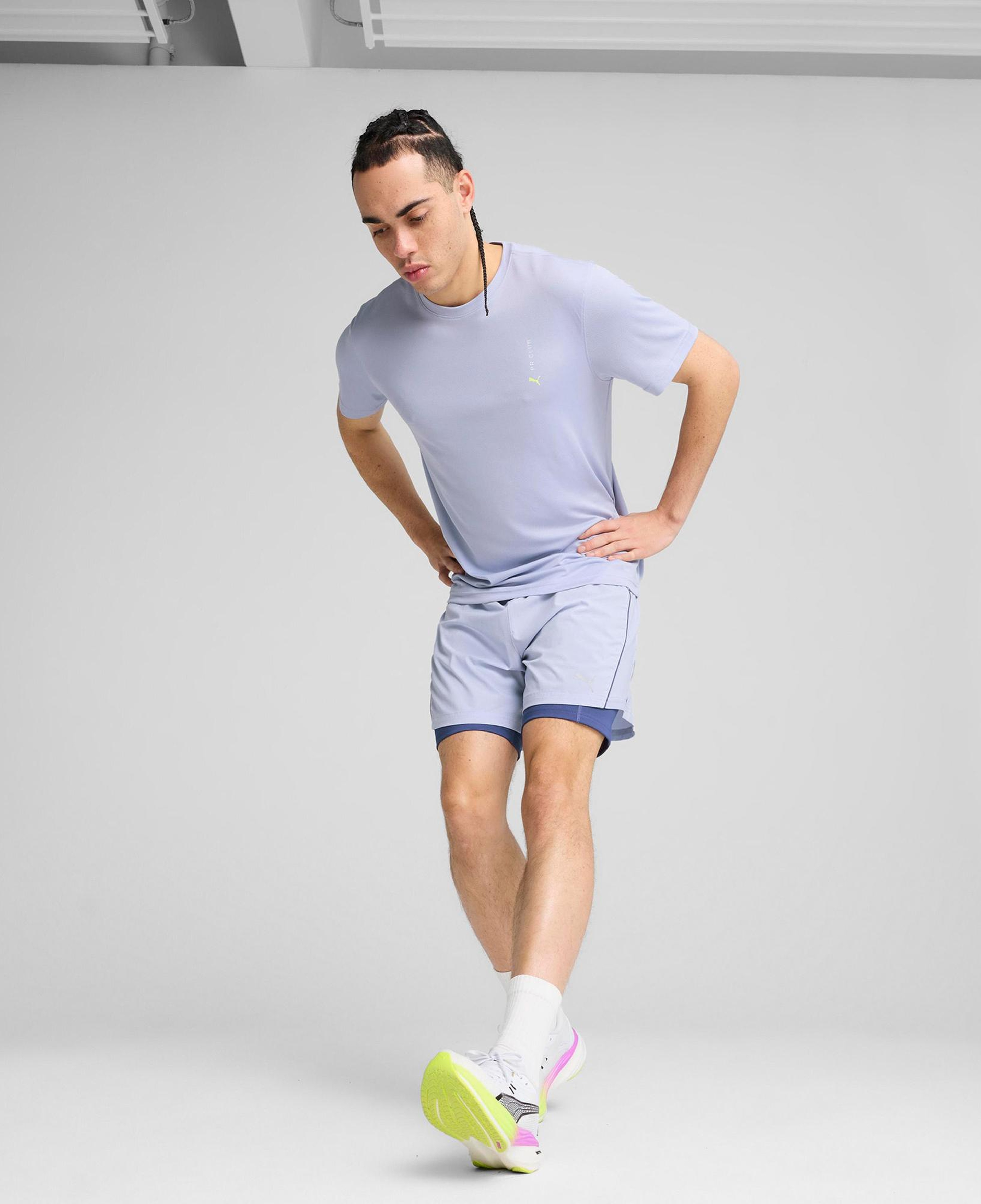 Puma Graphics Running illustratio Erkek Mavi T-Shirt