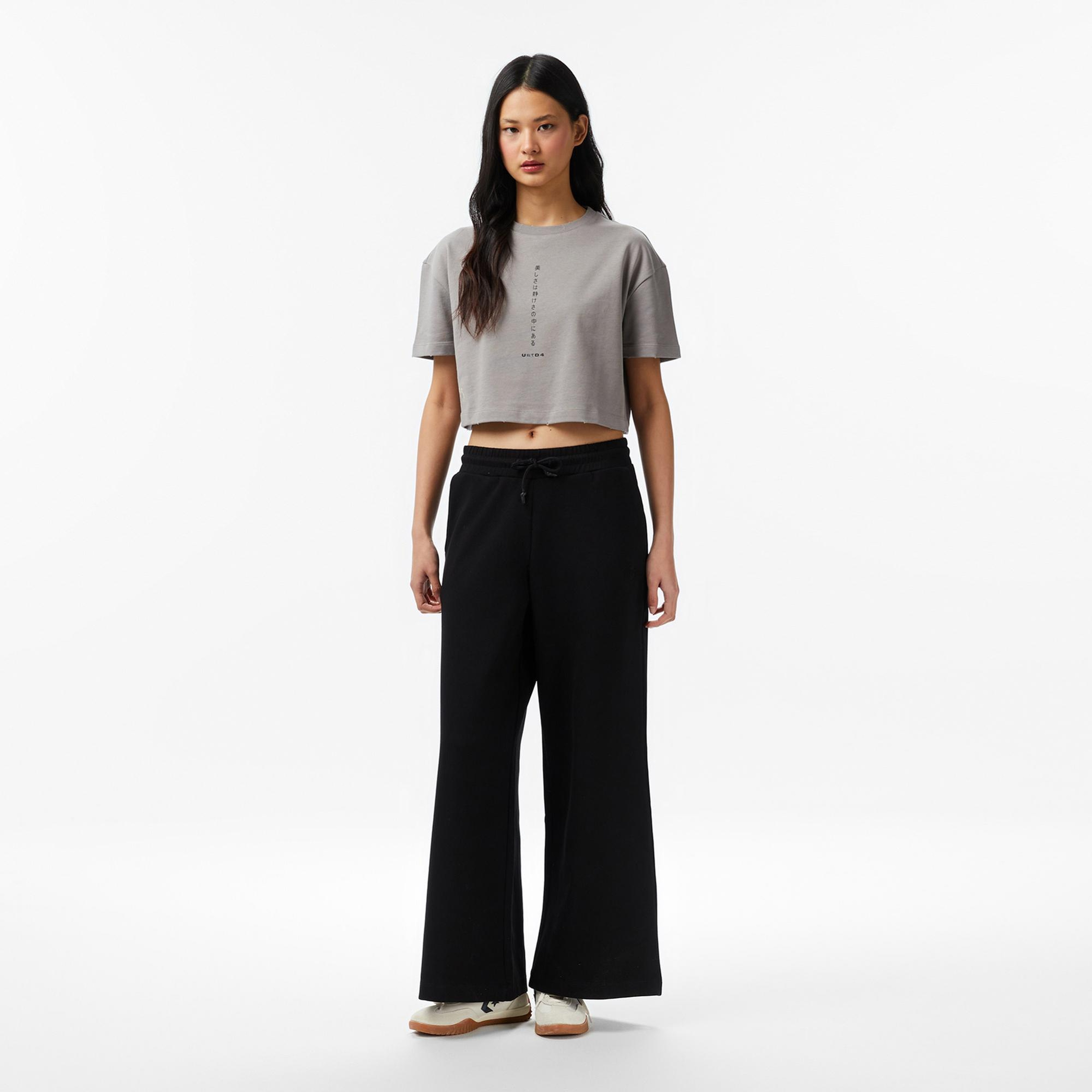 UNITED4 Regular Fit Kadın Siyah Eşofman Altı