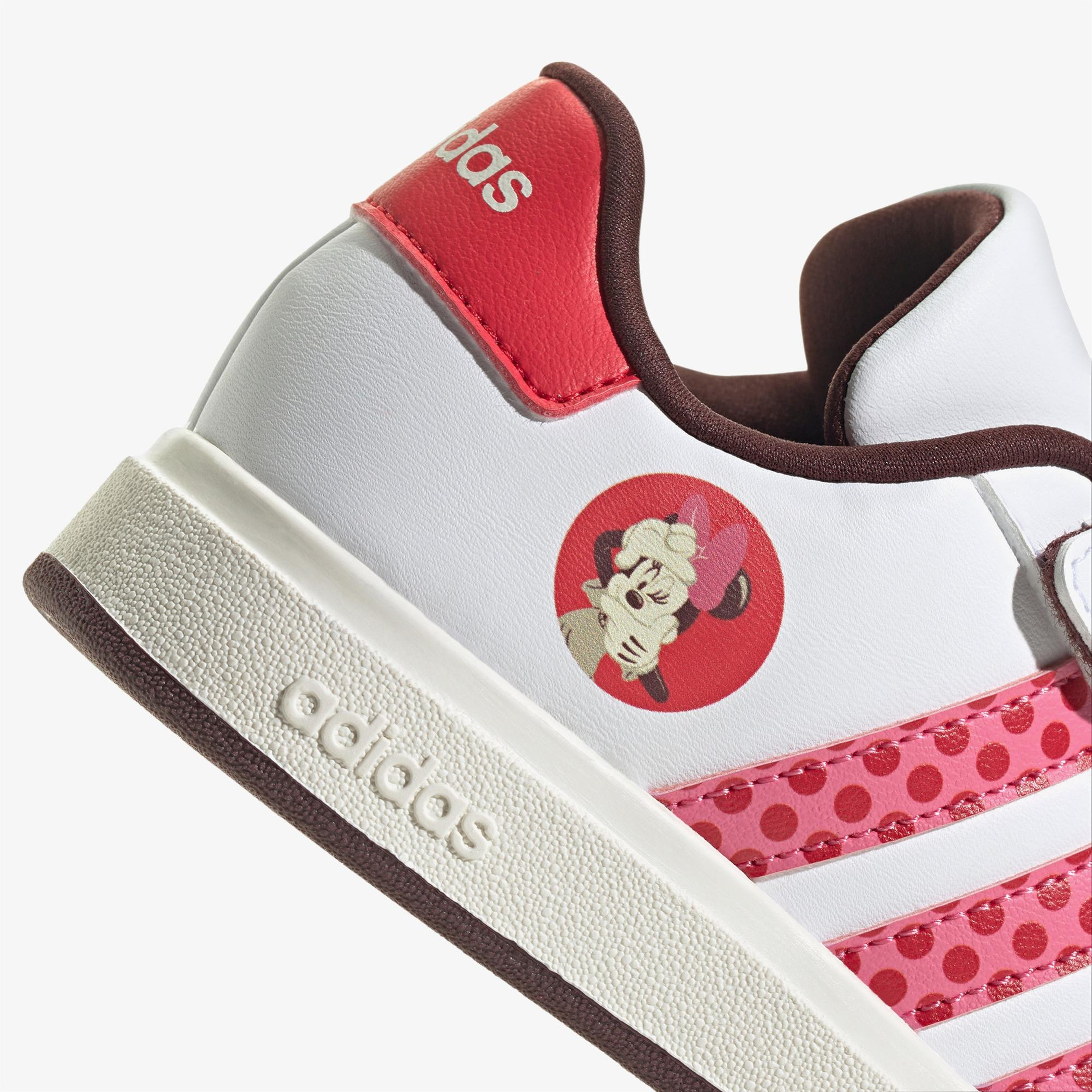 adidas Disney Minnie Mouse Grand Court 2.0 Çocuk Beyaz Günlük Spor Ayakkabı