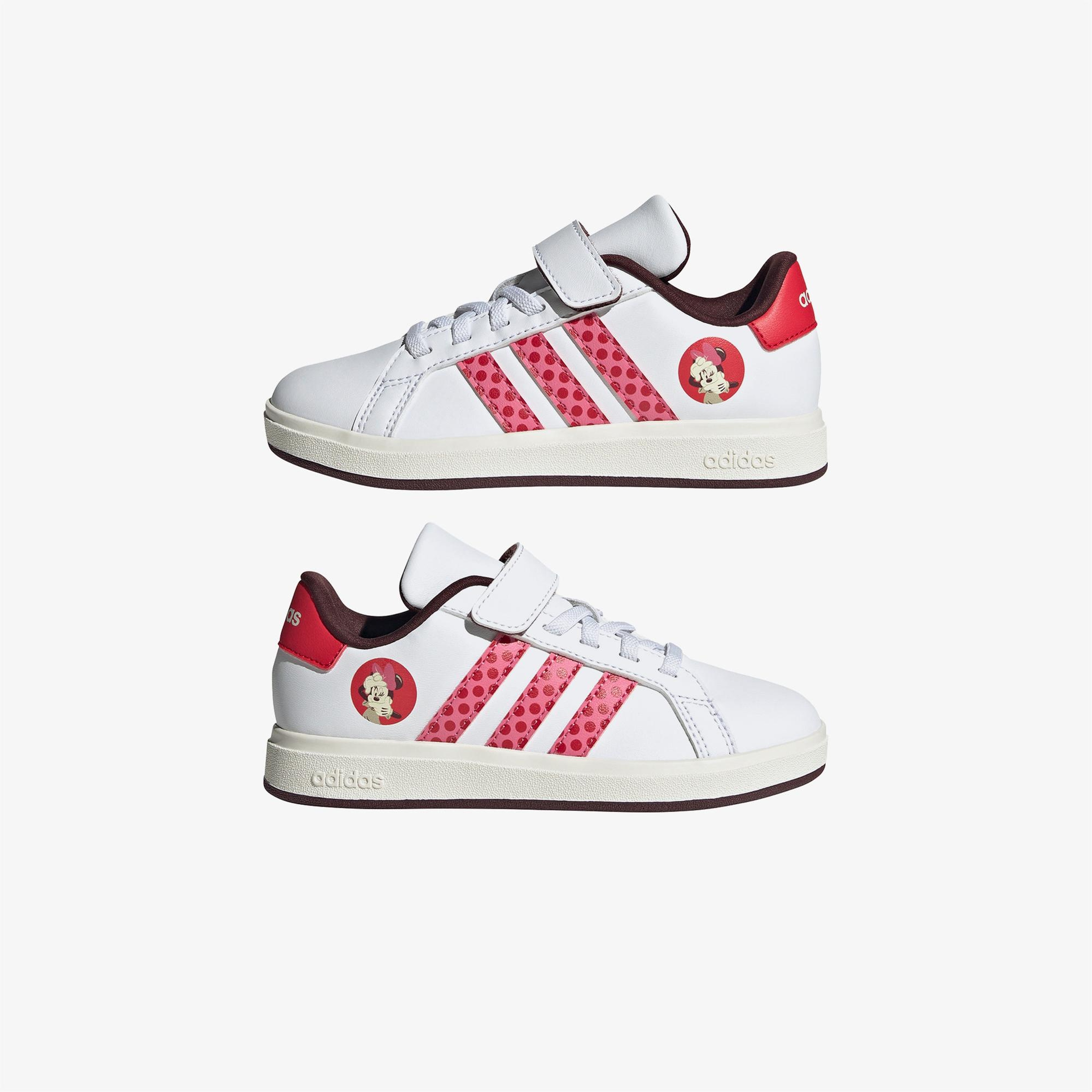 adidas Disney Minnie Mouse Grand Court 2.0 Çocuk Beyaz Günlük Spor Ayakkabı