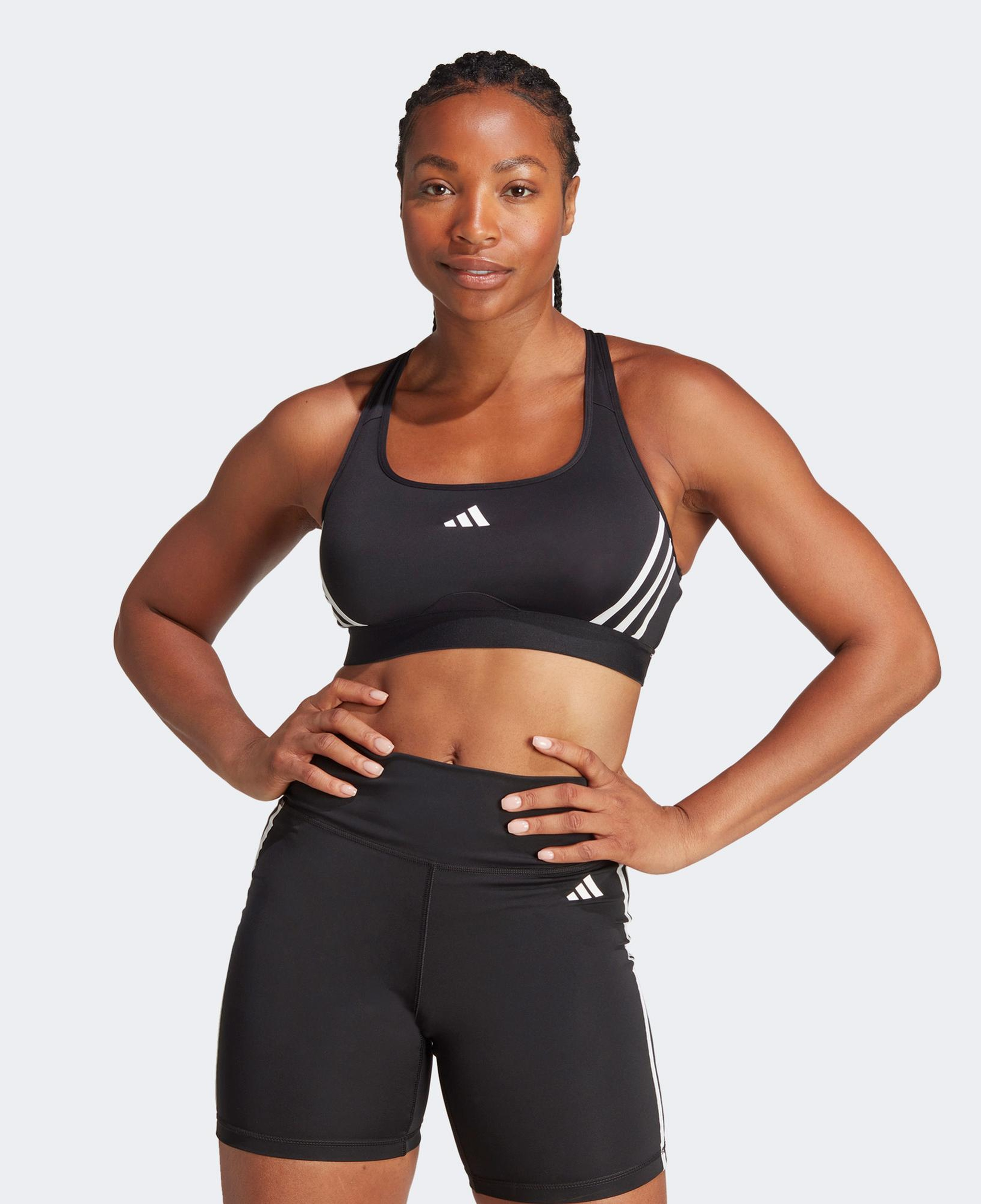 adidas Power Impact 3S Kadın Siyah Antrenman Bra