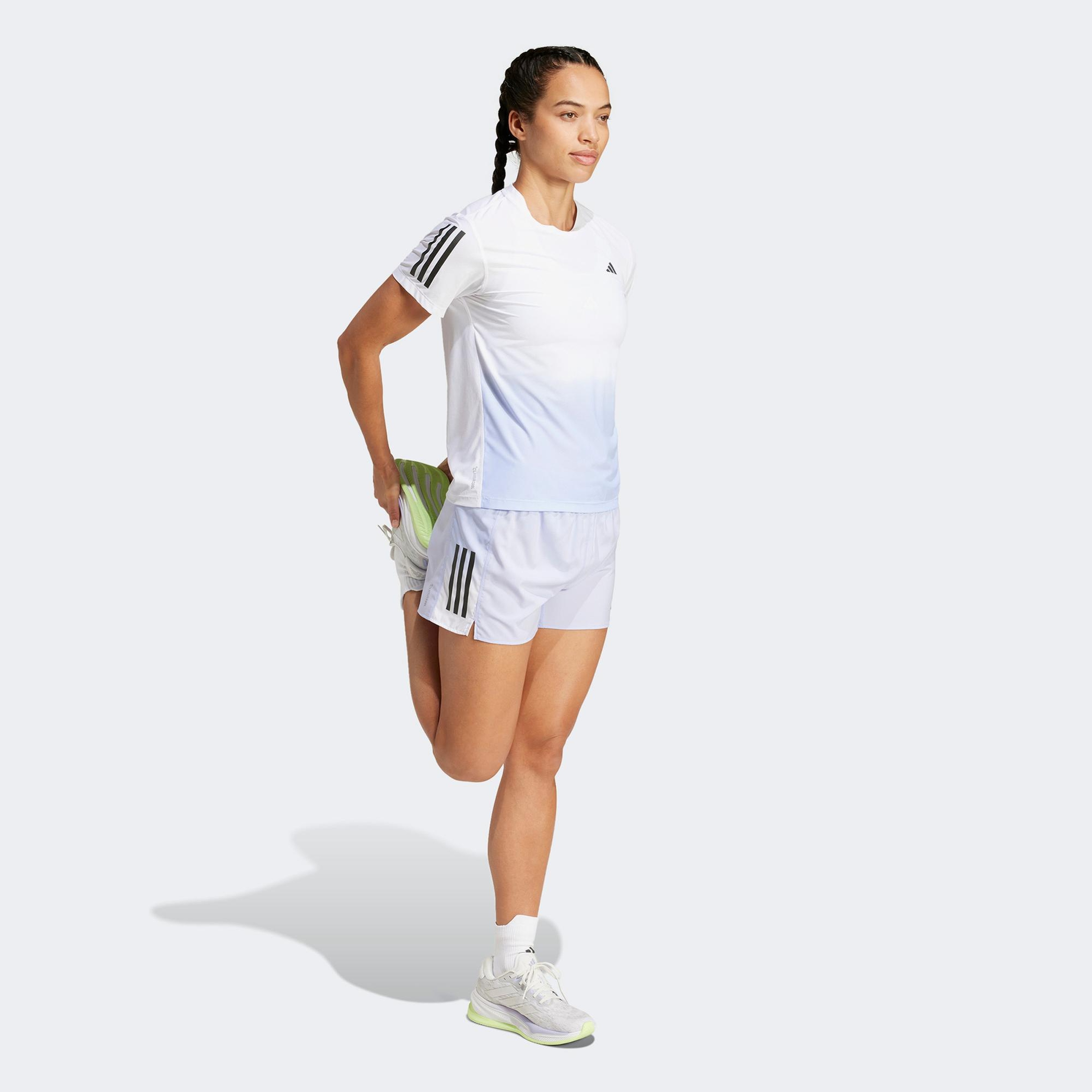 adidas Own The Run Climacool Colorblock Kadın Beyaz T-Shirt