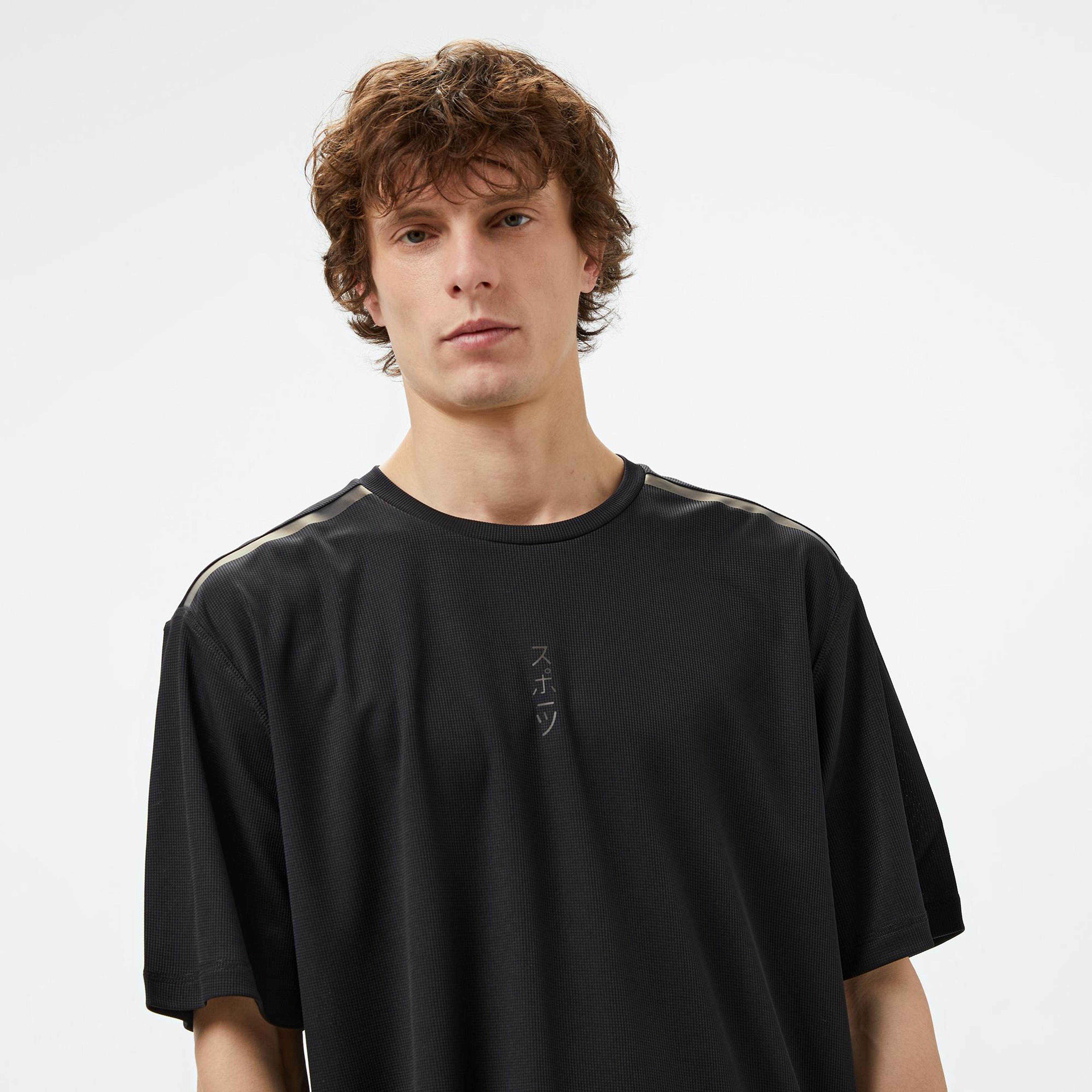 United4 RTM Erkek Siyah Antrenman T-Shirt