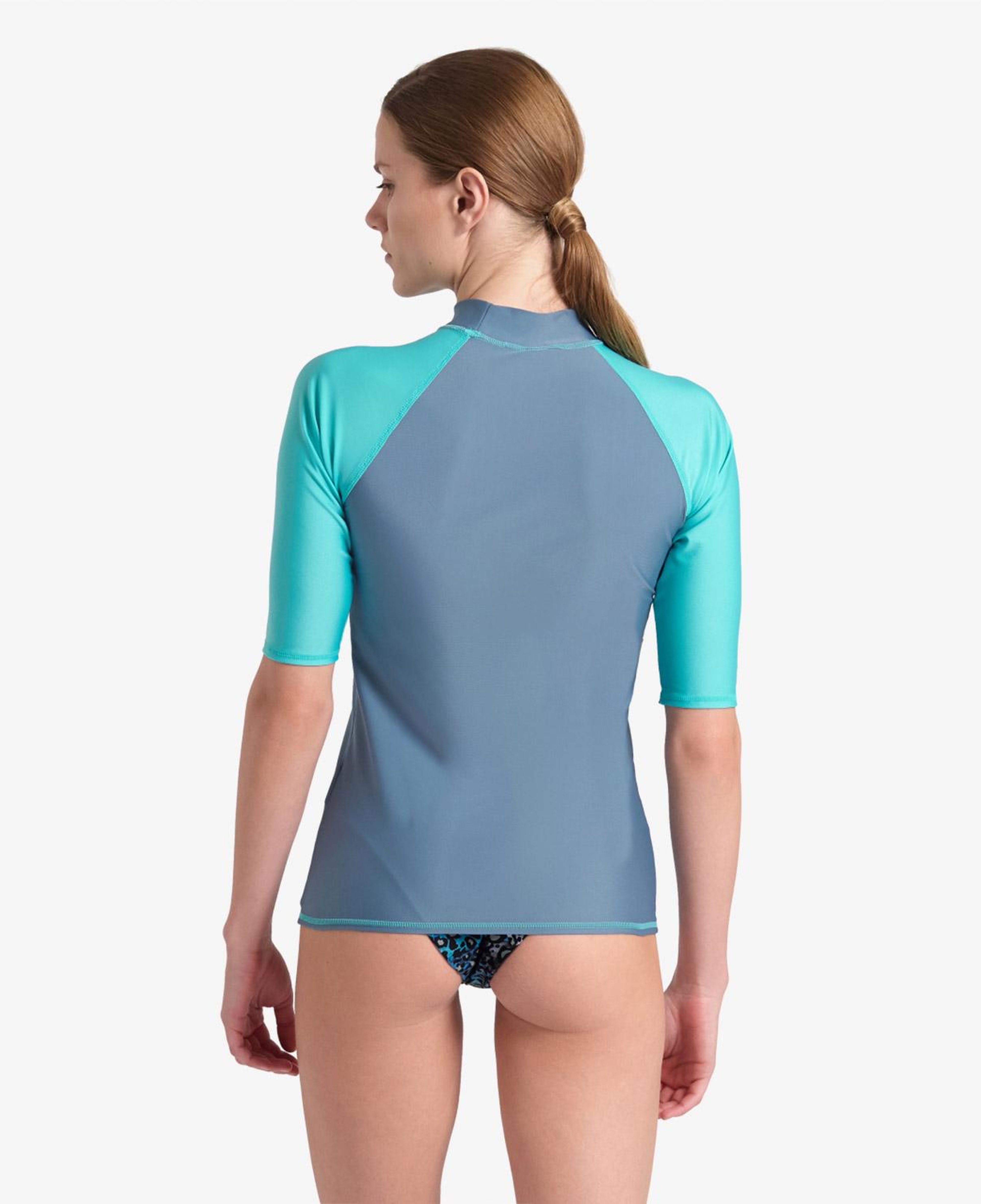 Arena Rash Vest Kadın Mavi Yüzücü Mayosu