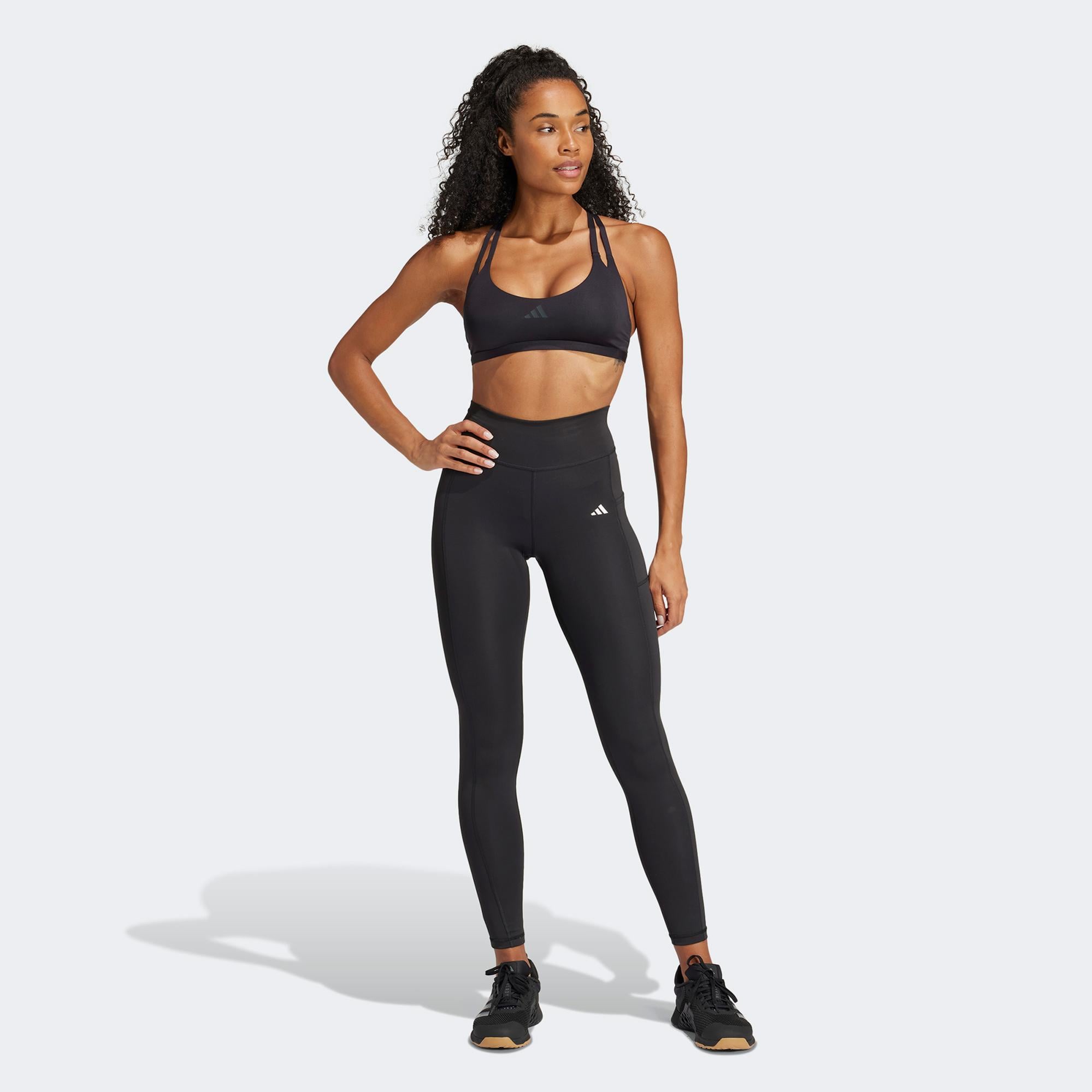 adidas Aeroimpact Luxe Light Support Kadın Siyah Antrenman Bra
