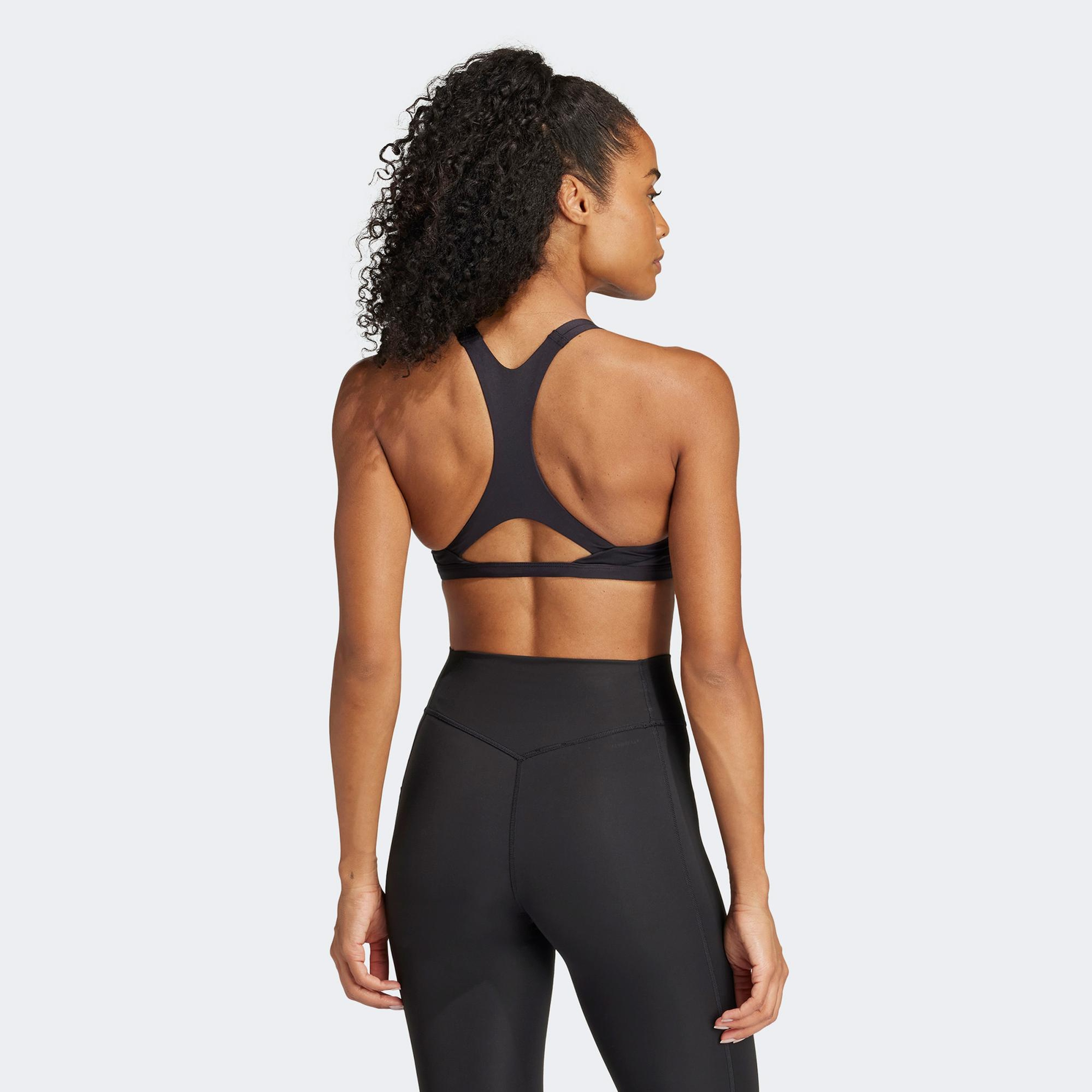 adidas Aeroimpact Luxe Light Support Kadın Siyah Antrenman Bra