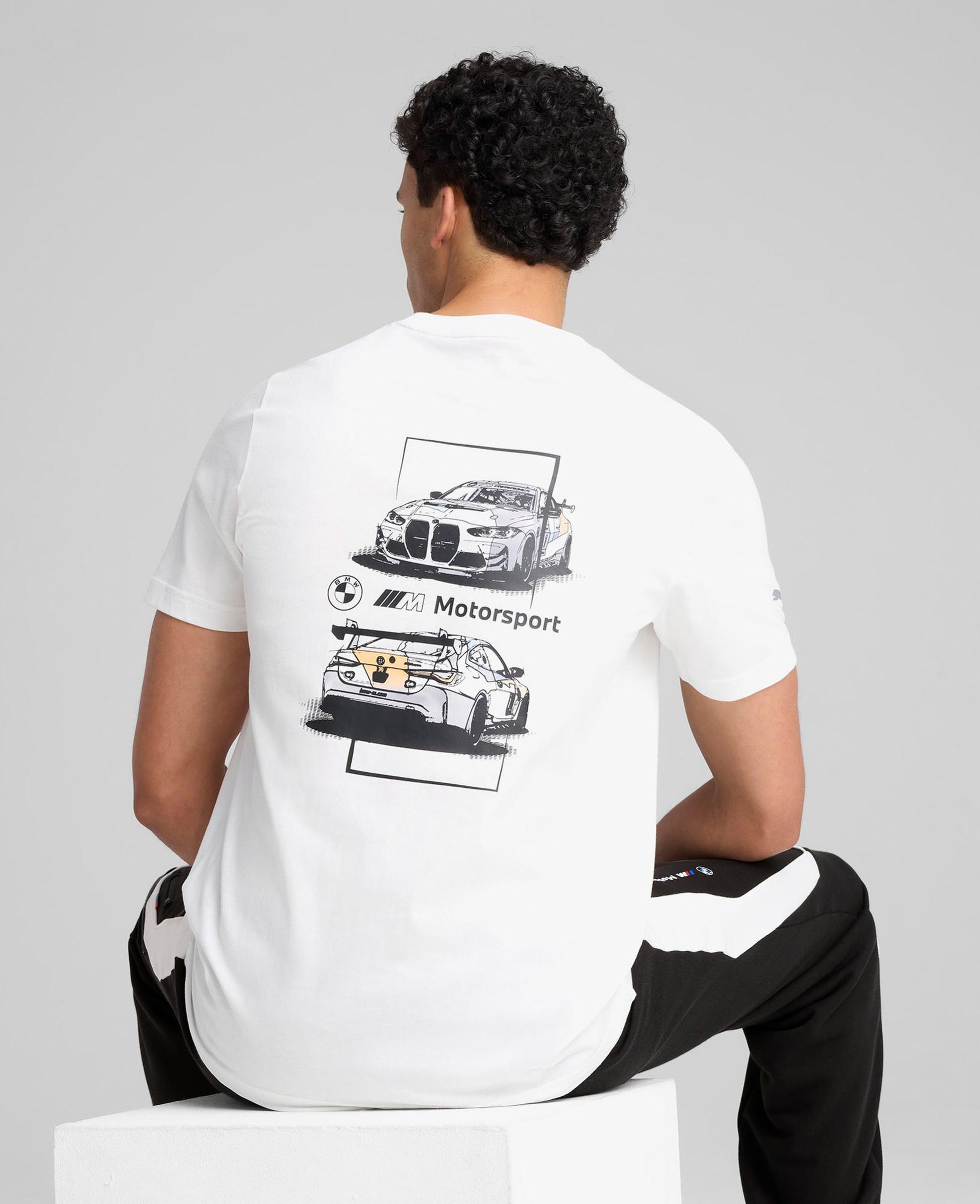 Puma Bmw Mms Car Graphic 2 Erkek Beyaz T-Shirt