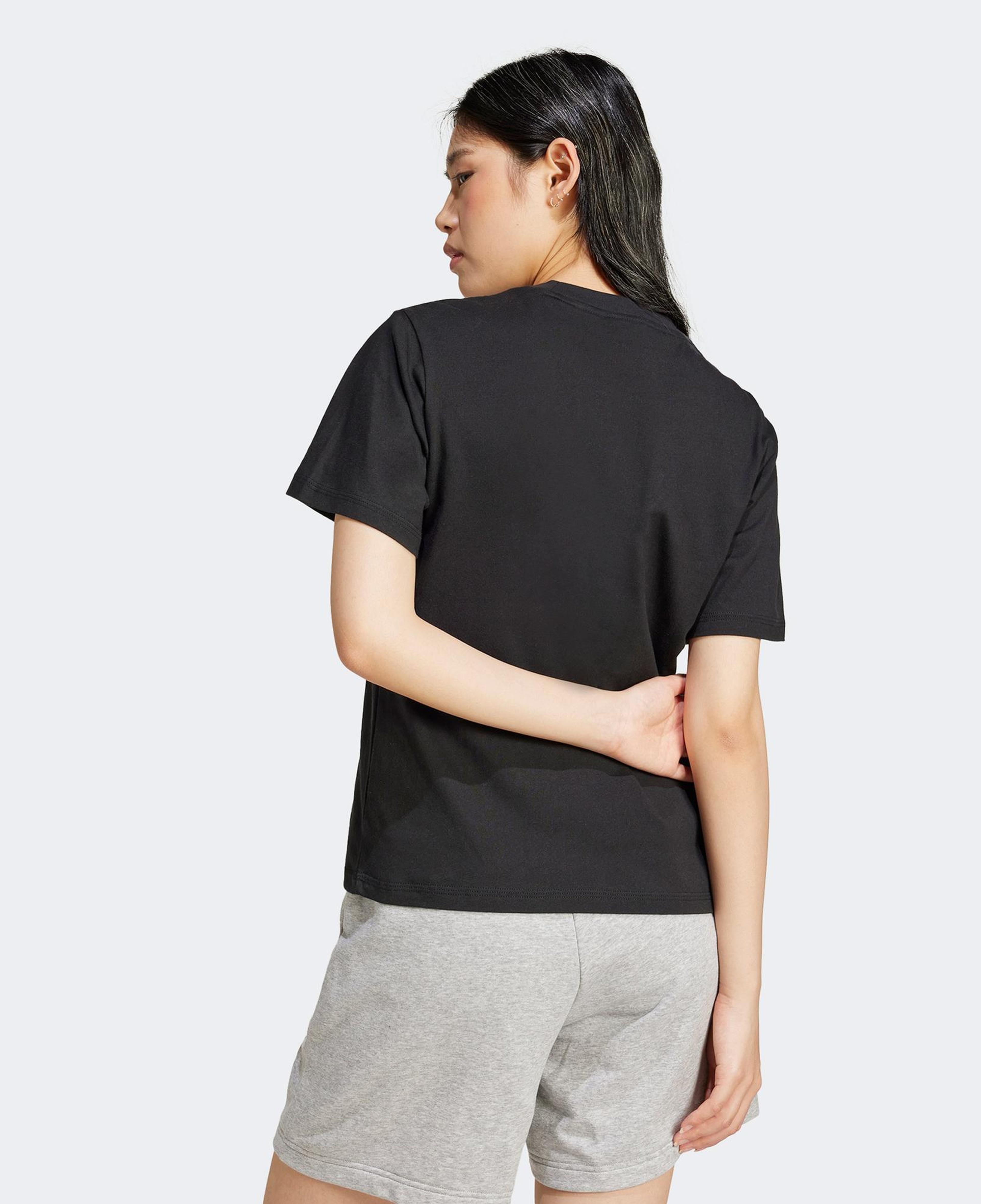 adidas Essentials Small Logo Cotton Kadın Siyah T-Shirt