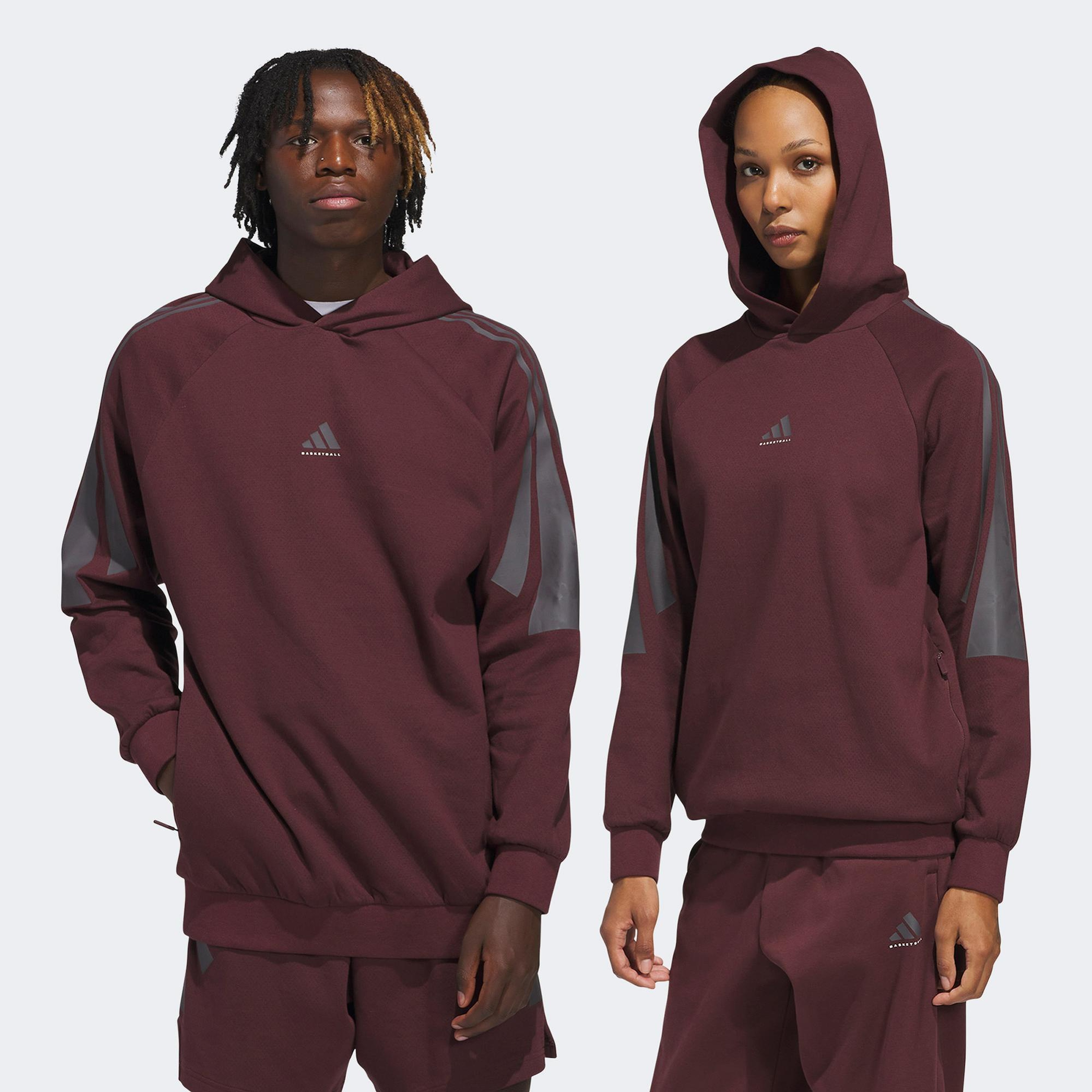 adidas Basketball Spacer Unisex Bordo Sweatshirt