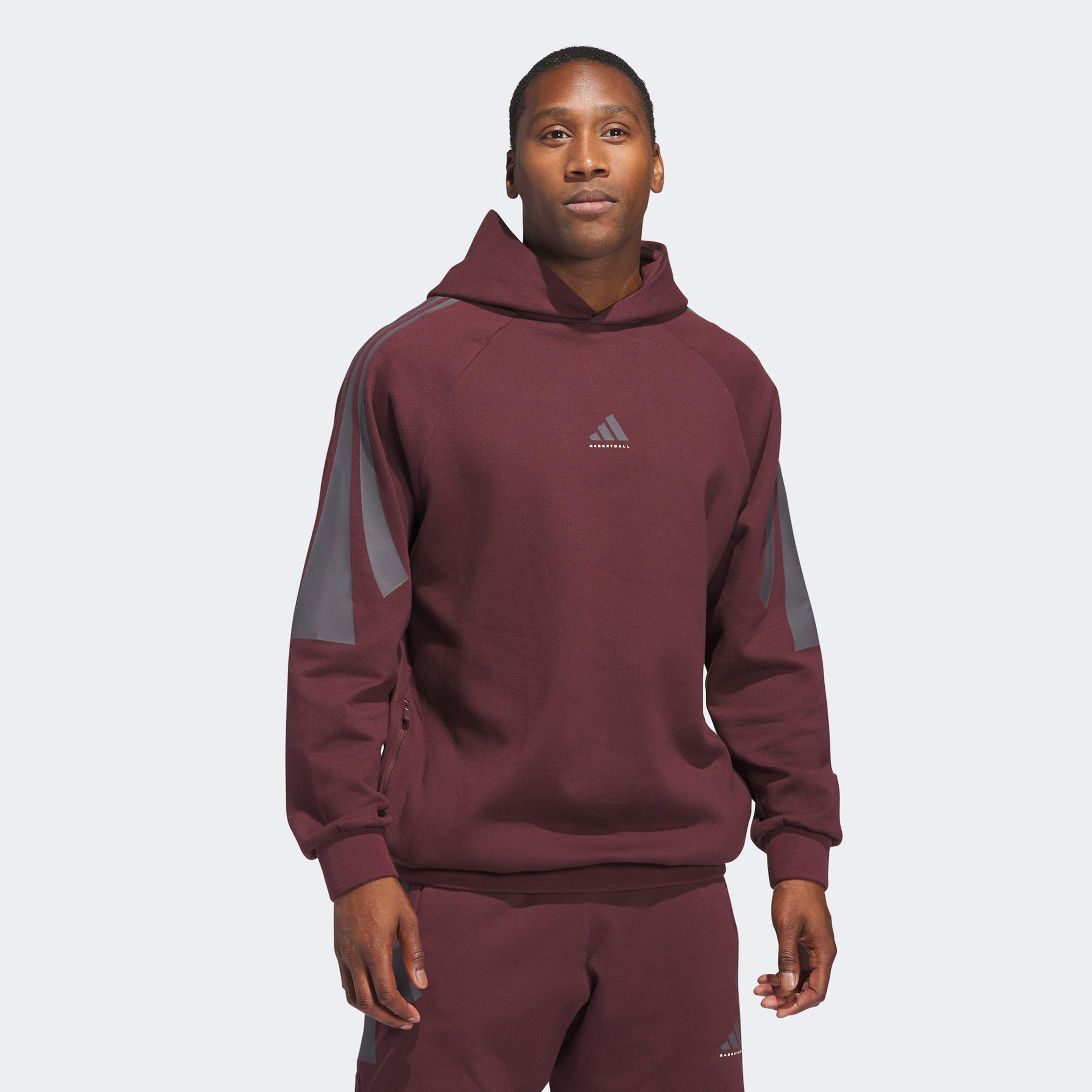 adidas Basketball Spacer Unisex Bordo Sweatshirt
