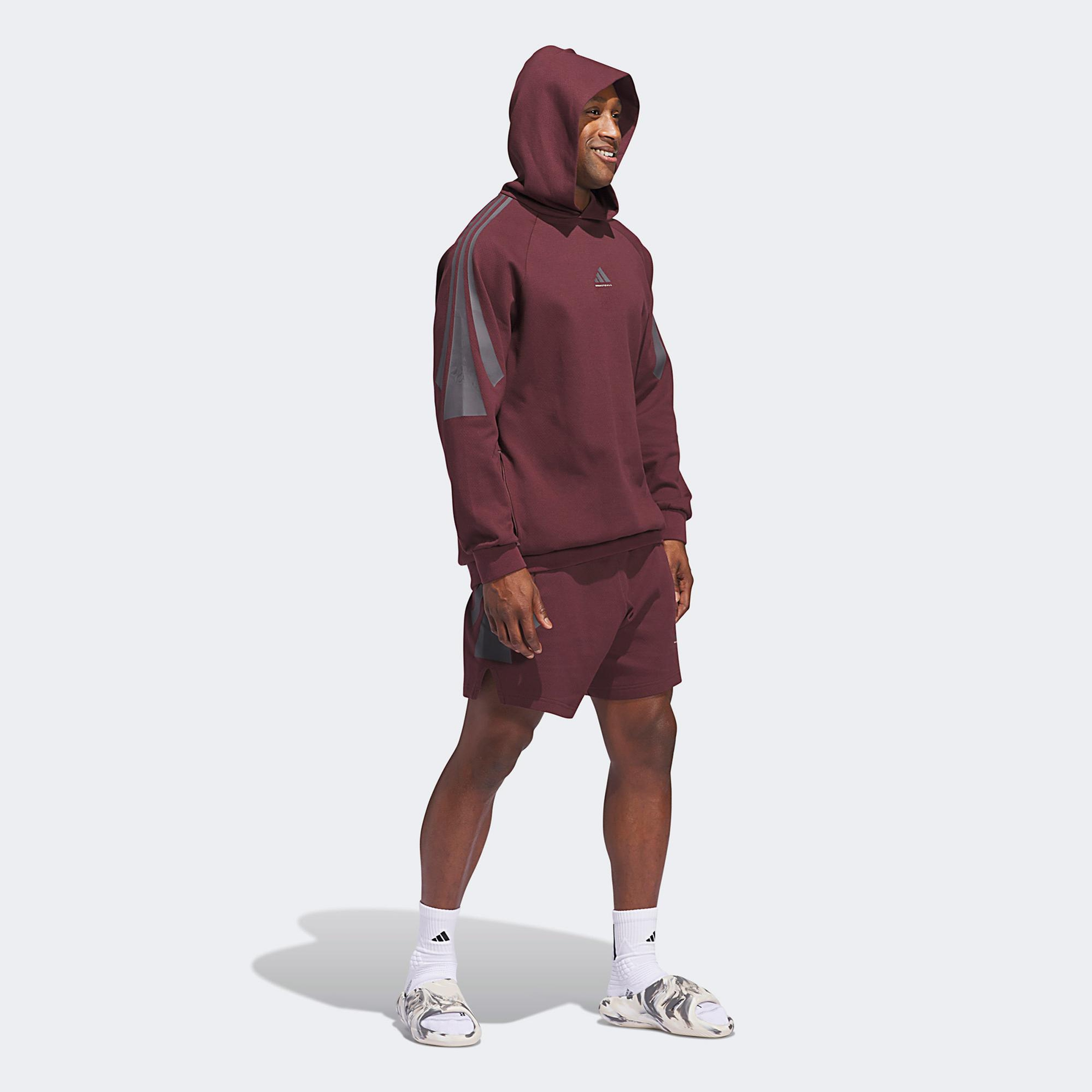 adidas Basketball Spacer Unisex Bordo Sweatshirt