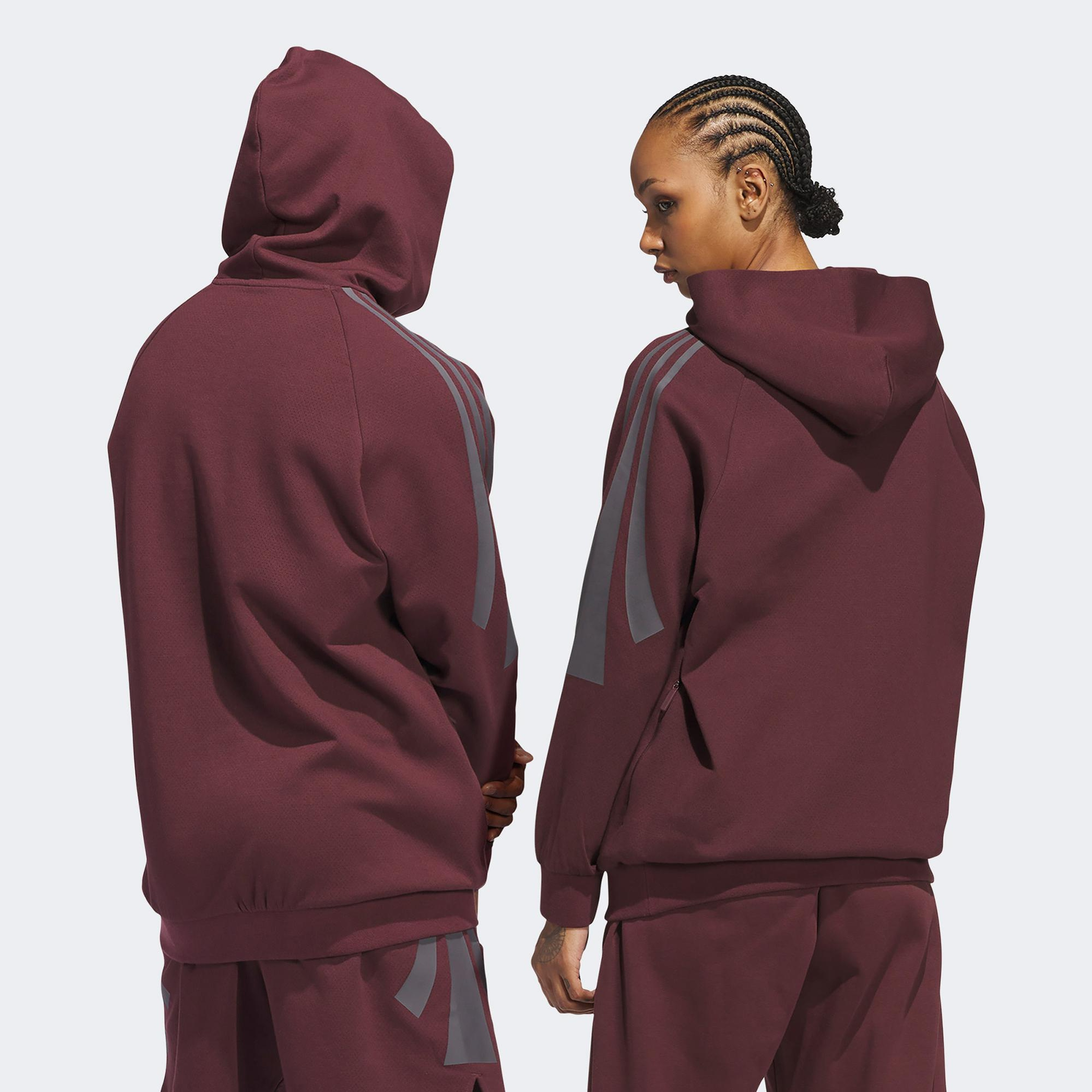 adidas Basketball Spacer Unisex Bordo Sweatshirt