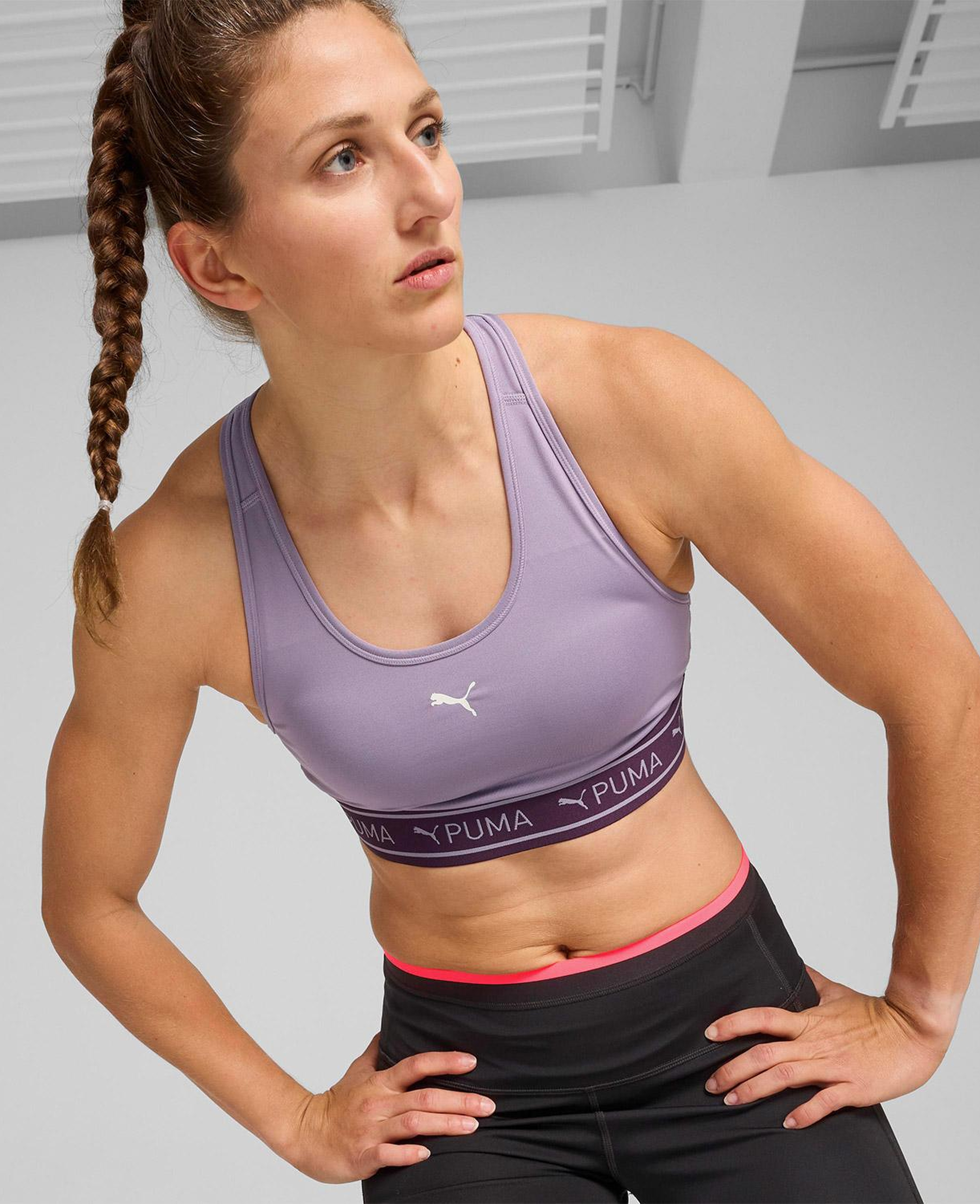 Puma 4 Keeps Kadın Mor Antrenman Bra