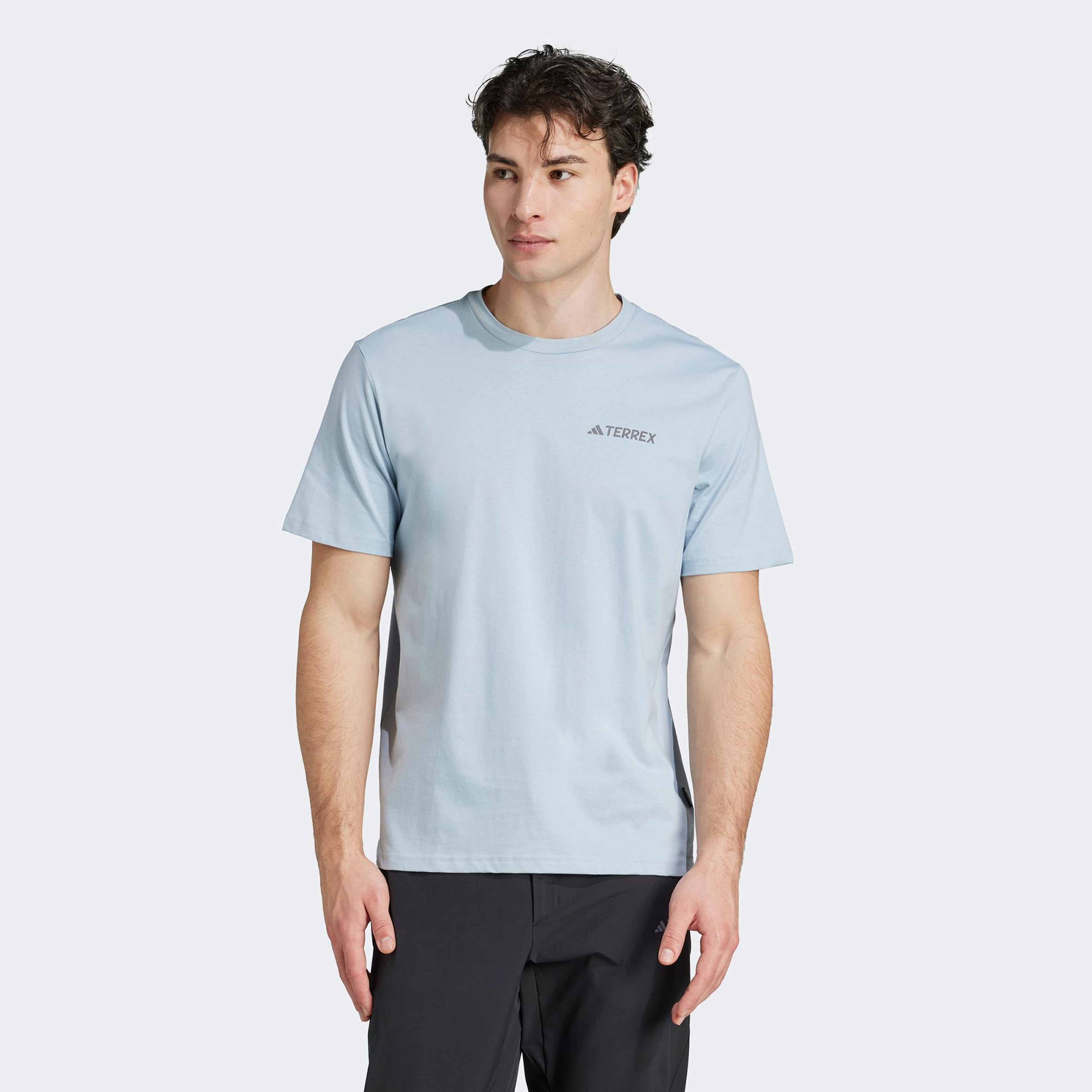 adidas Polygiene Graphic Erkek Mavi T-Shirt