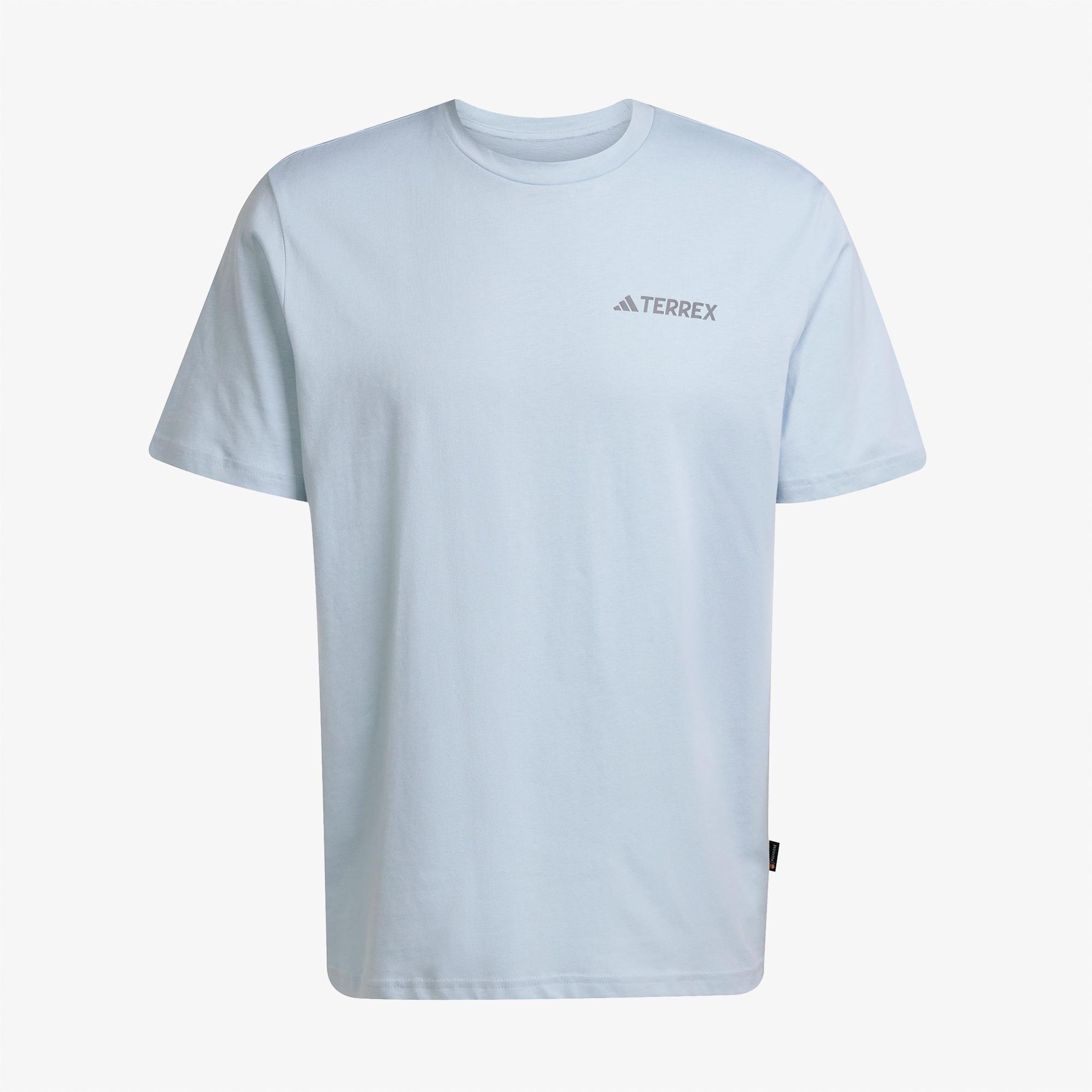 adidas Polygiene Graphic Erkek Mavi T-Shirt