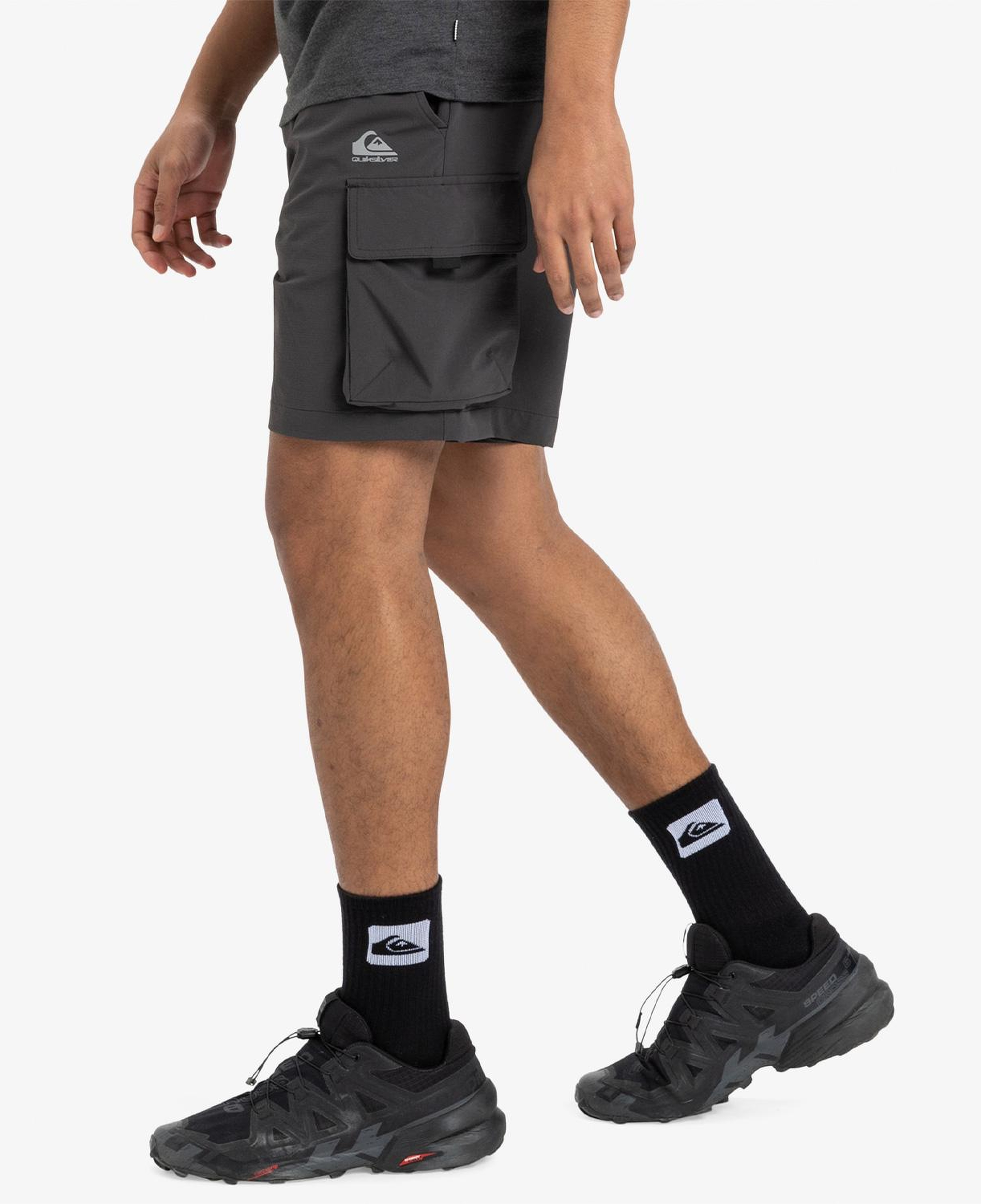 Quiksilver Run Ashore Erkek Siyah Günlük Bermuda Şort