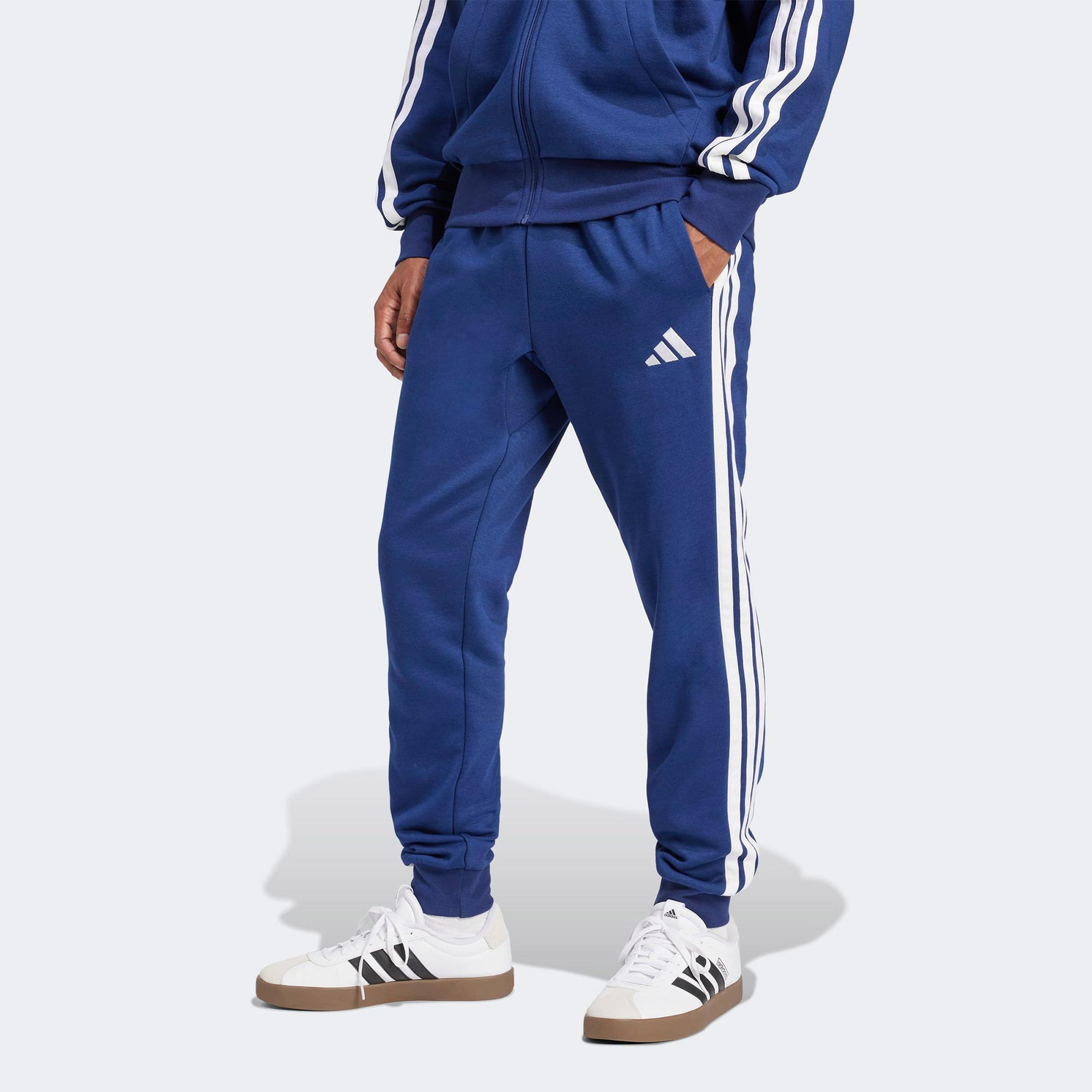 adidas Essentials 3 Stripes Erkek Lacivert Eşofman Altı