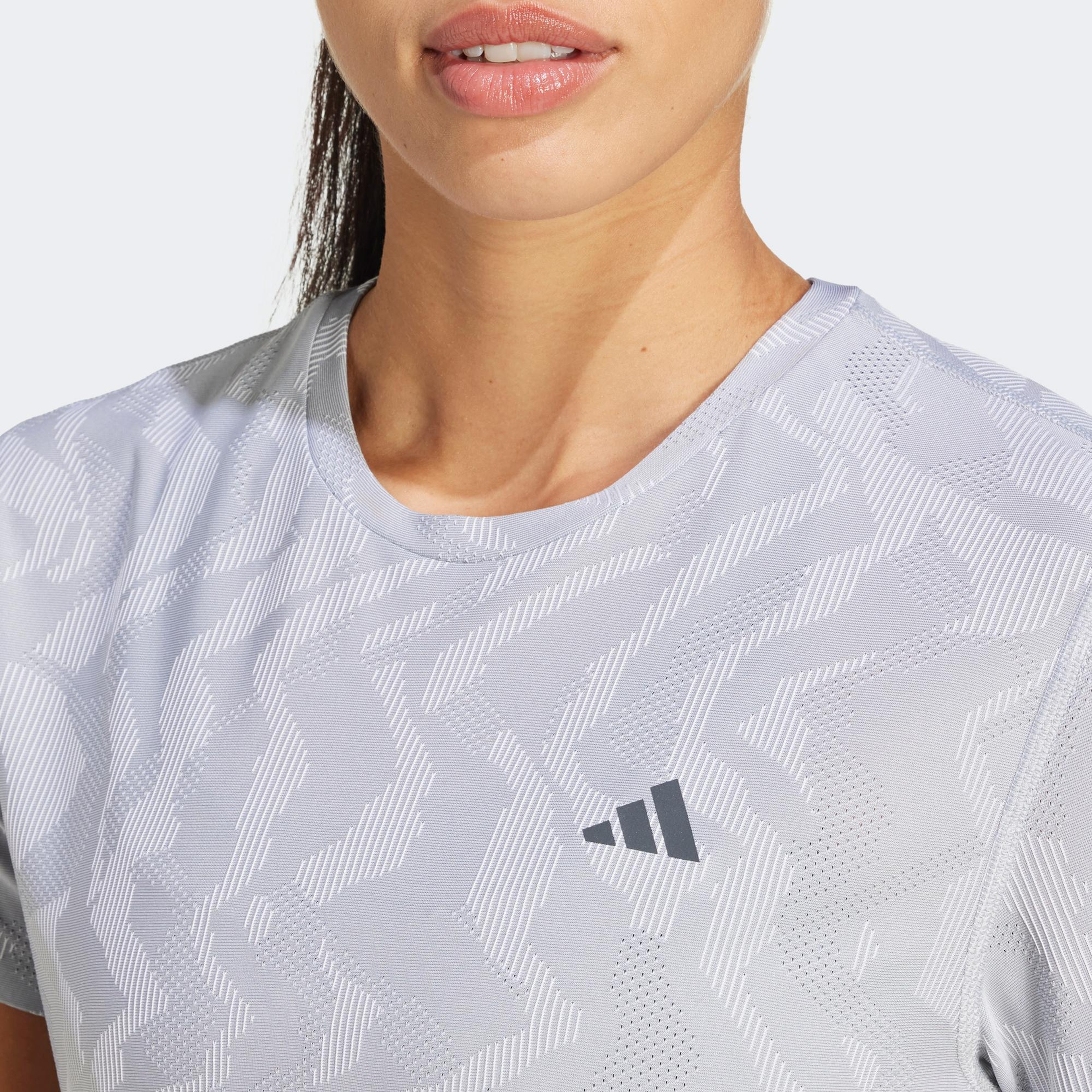 adidas Ultimate HEAT.RDY Engineered Kadın Gri Koşu T-Shirt