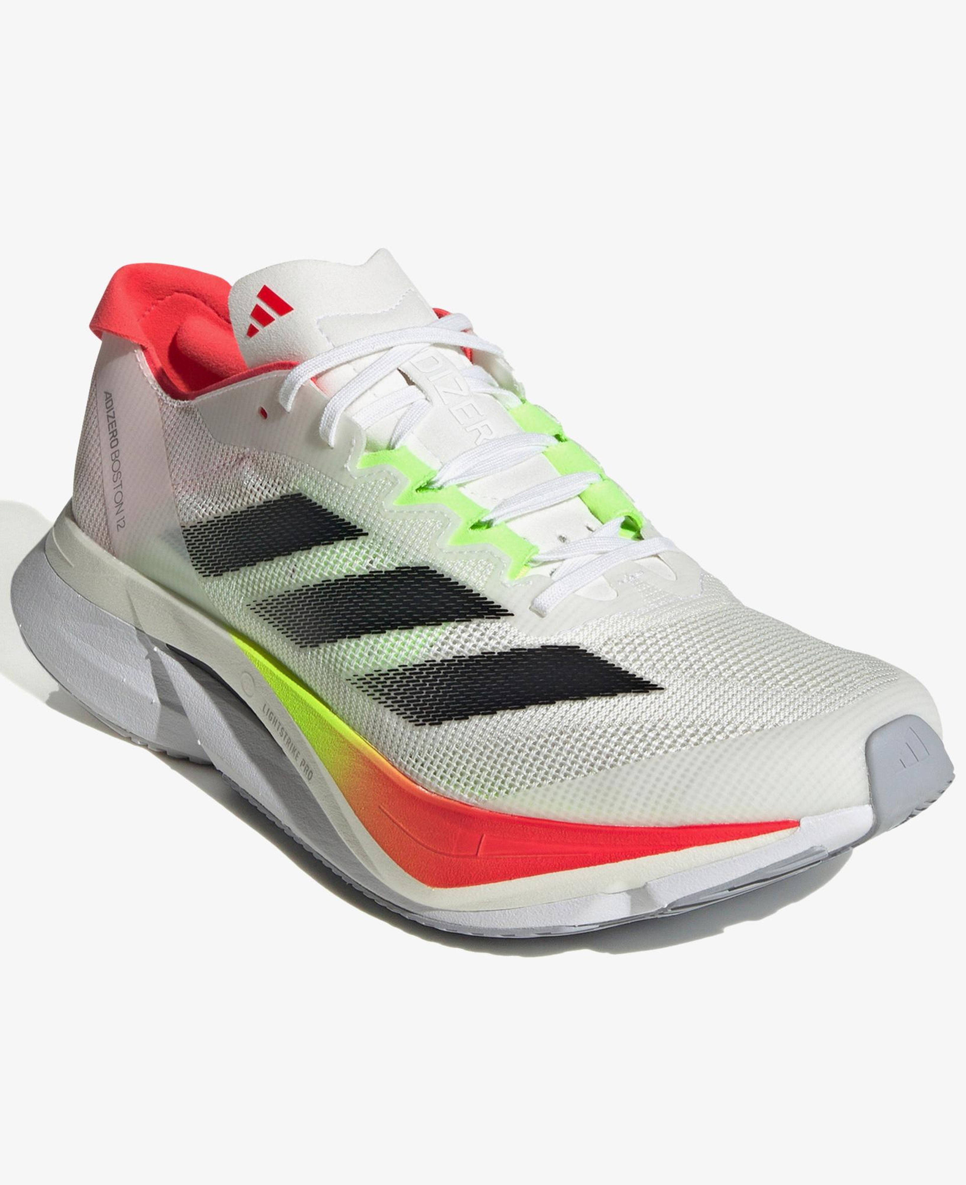 adidas Adizero Boston 12 Kadın Beyaz Koşu Ayakkabısı