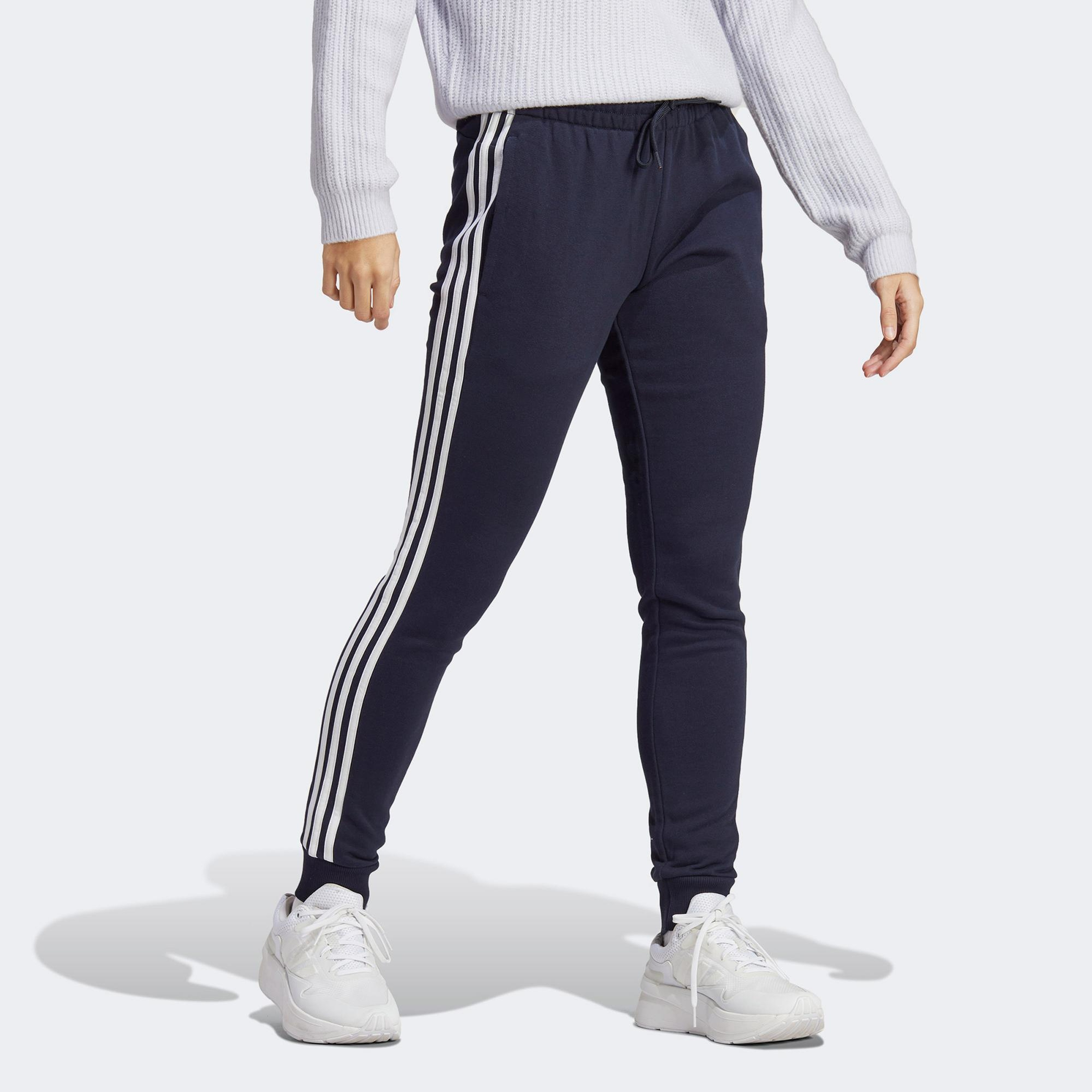 adidas Essential 3 Striped Kadın Lacivert Günlük Eşofman Altı
