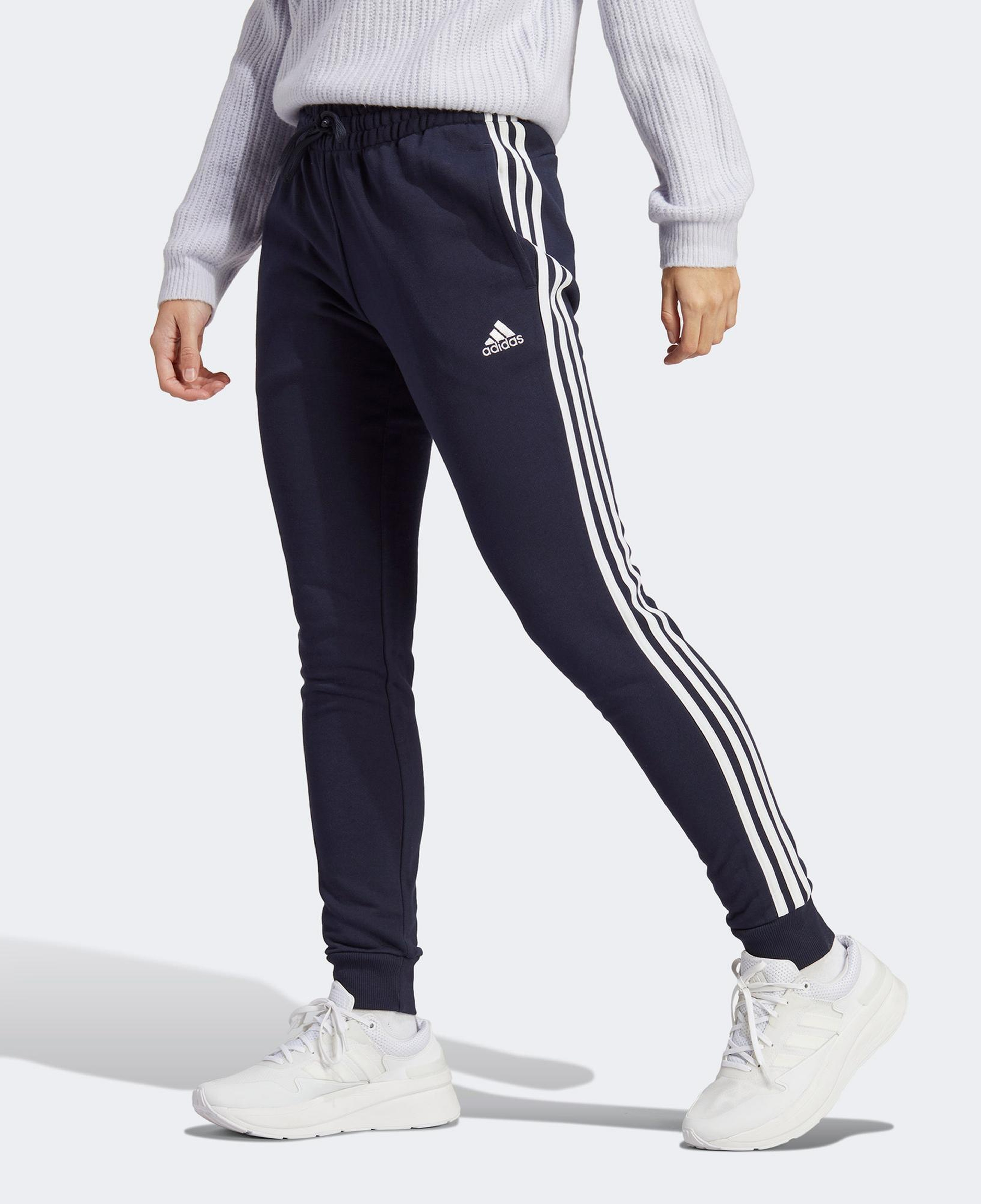adidas Essential 3 Striped Kadın Lacivert Günlük Eşofman Altı