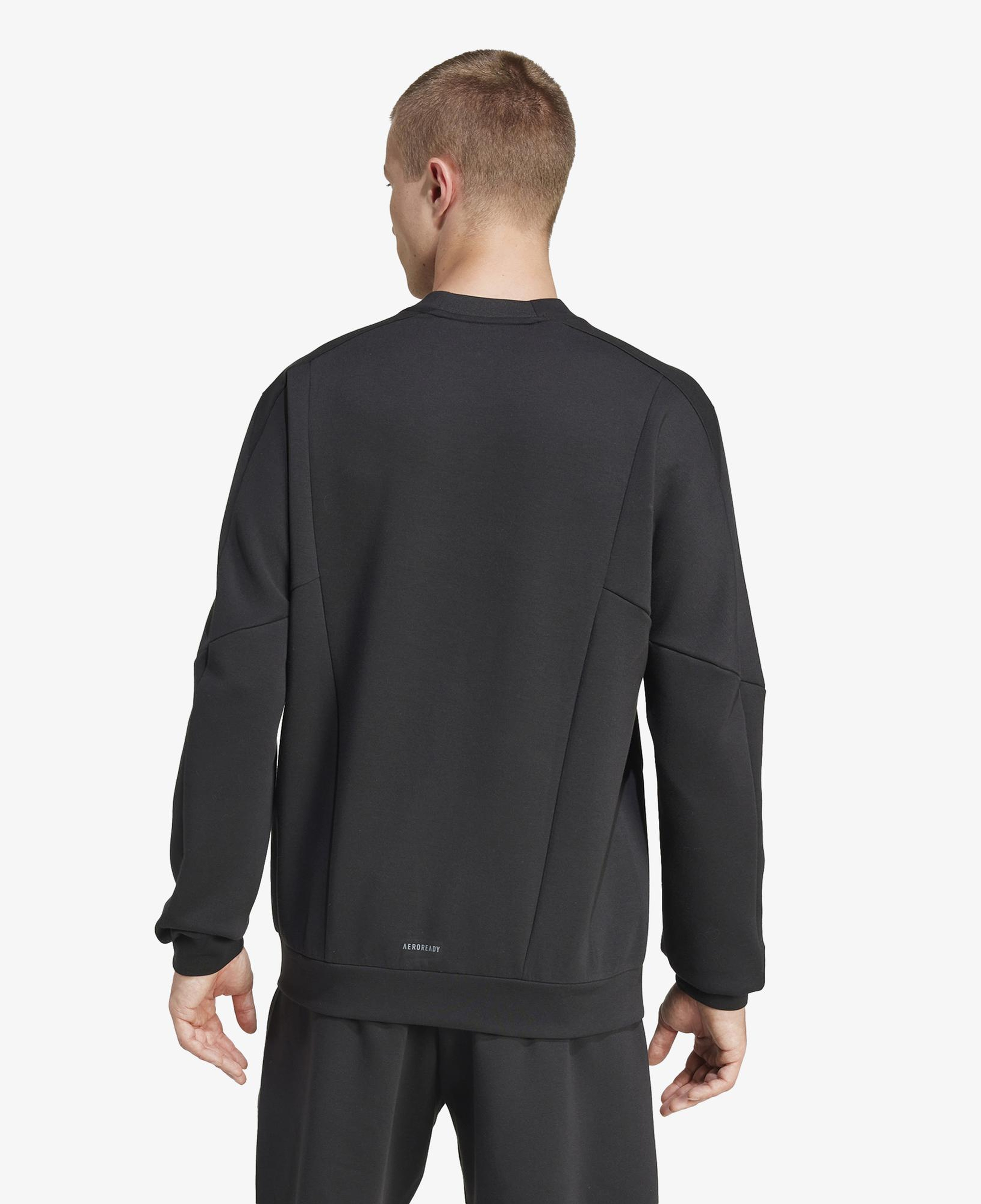 adidas Designed For Training Crew Erkek Siyah Sweatshirt