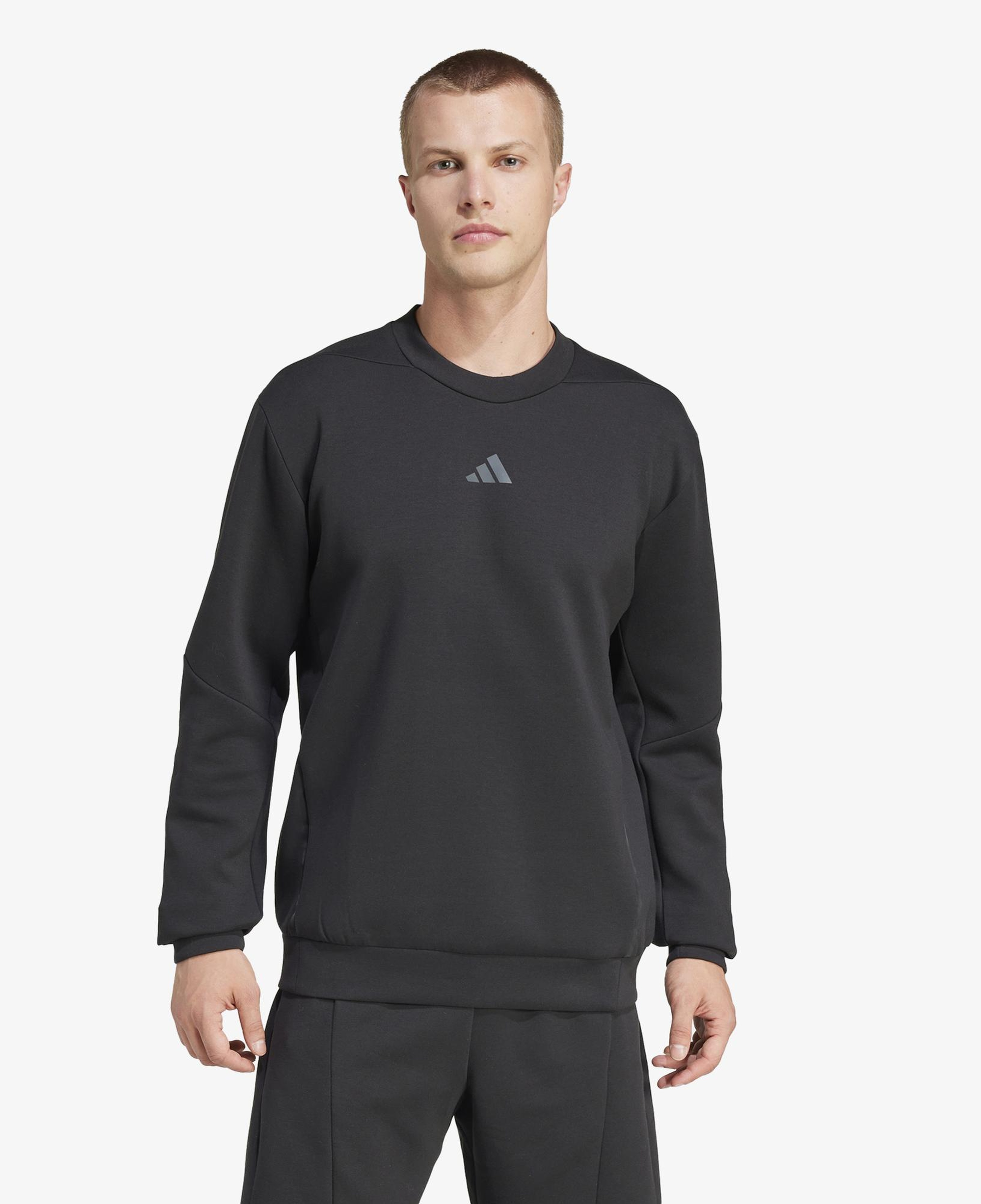 adidas Designed For Training Crew Erkek Siyah Sweatshirt