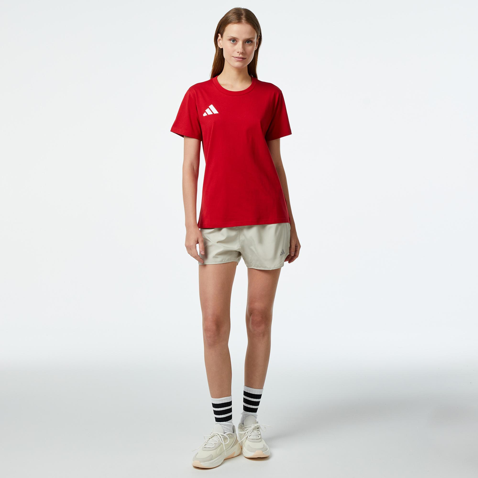 adidas Team Türkiye Kadın Kırmızı Günlük T-Shirt