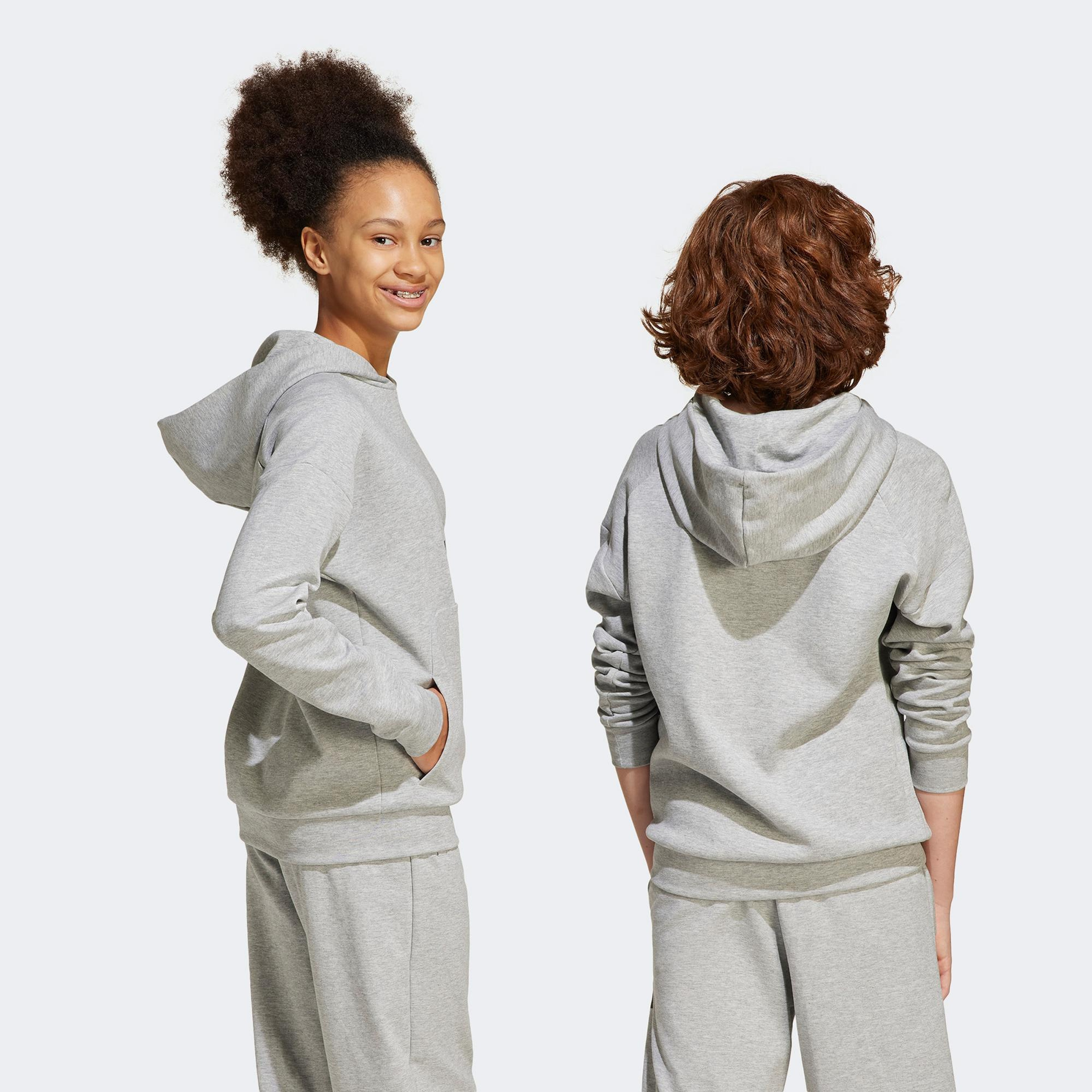 adidas Future Icons Logo Çocuk Gri Swearshirt