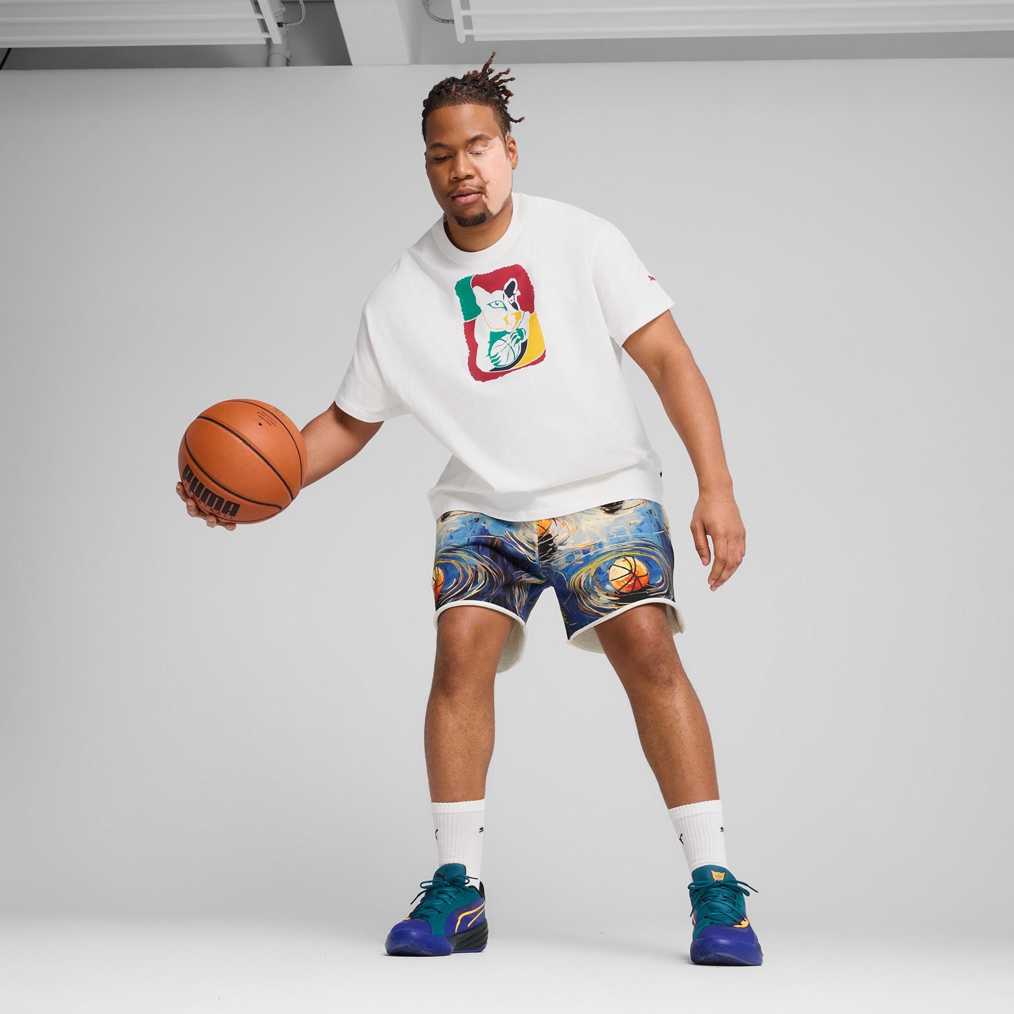 Puma Dylan Exhibit iv Erkek Beyaz T-Shirt