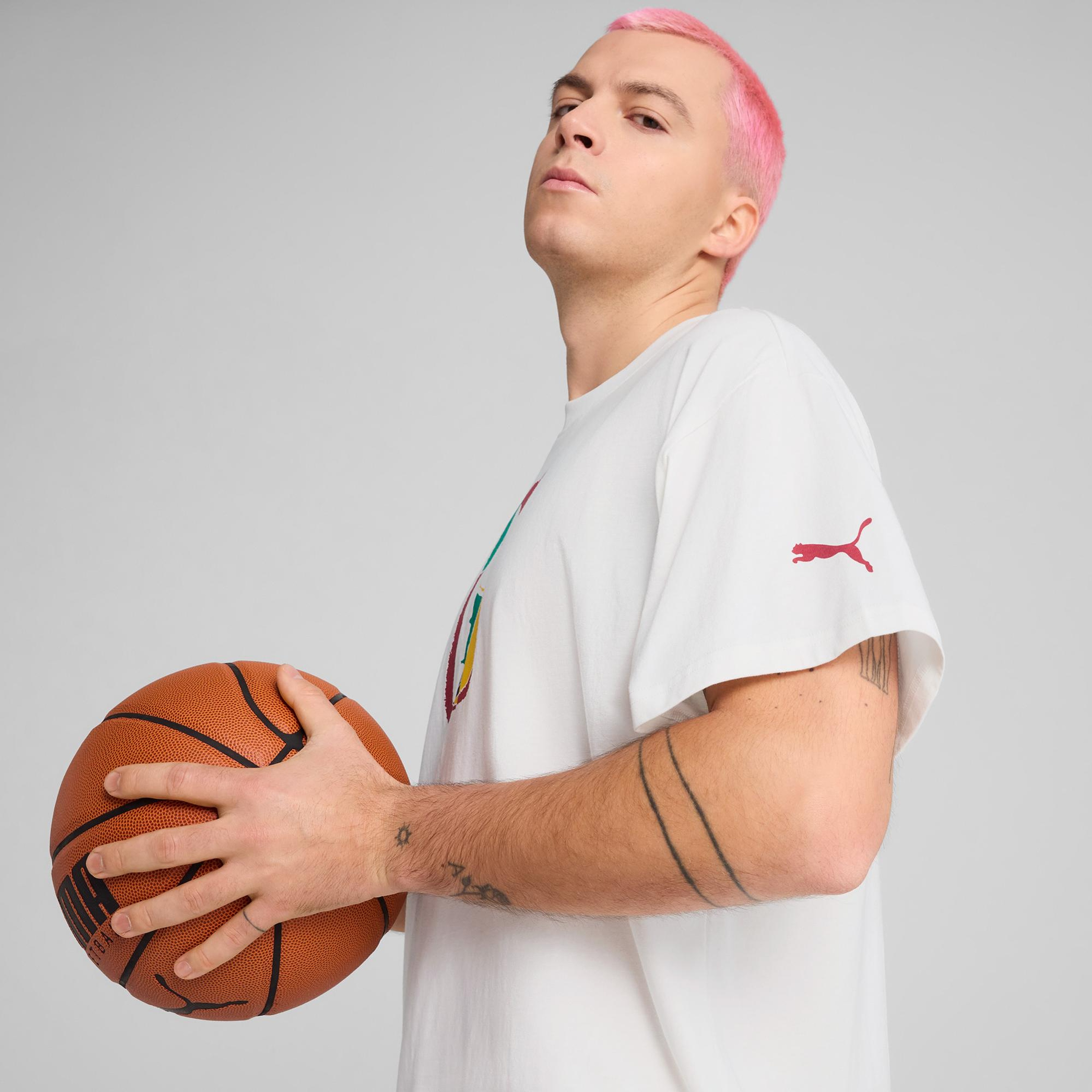 Puma Dylan Exhibit iv Erkek Beyaz T-Shirt