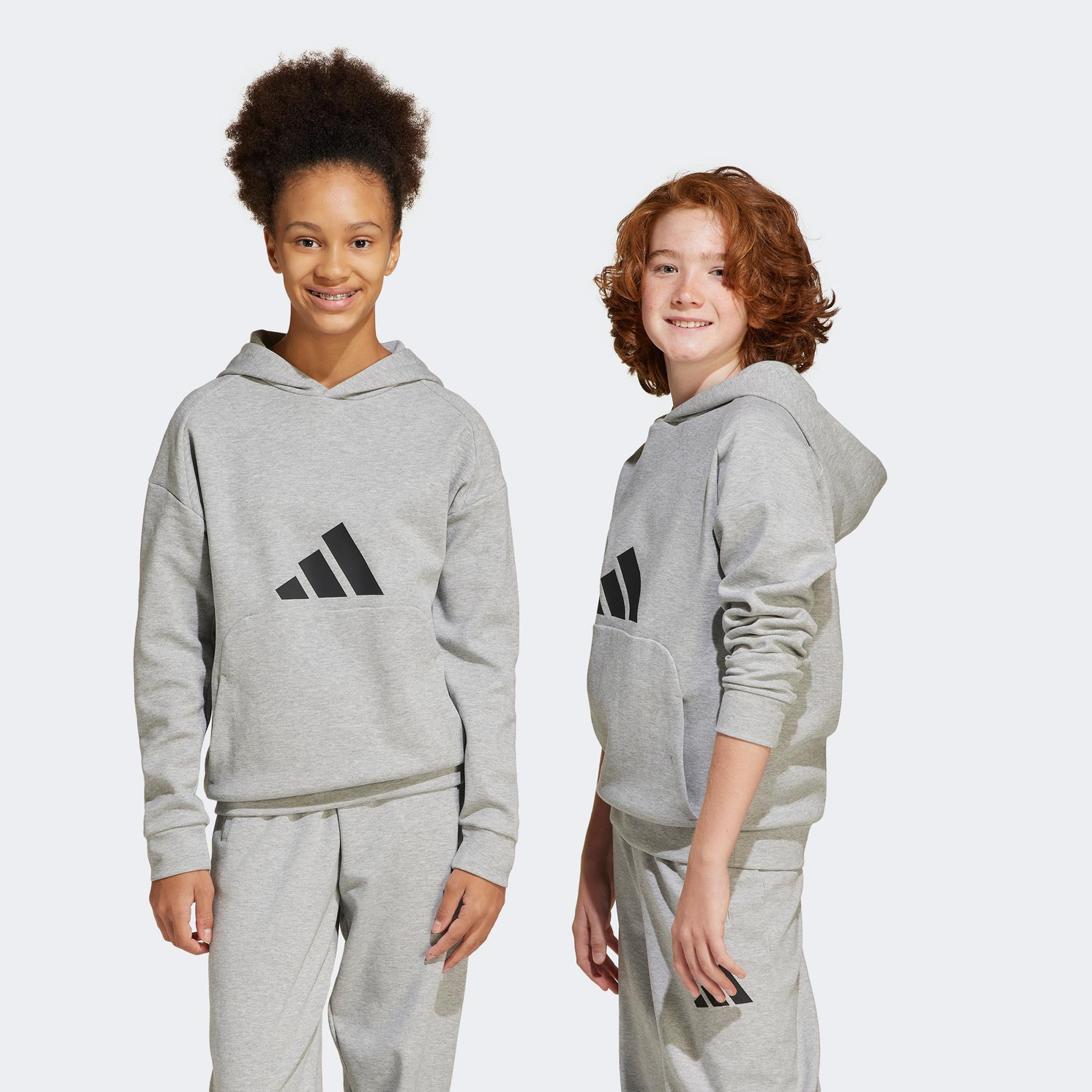 adidas Future Icons Logo Çocuk Gri Swearshirt