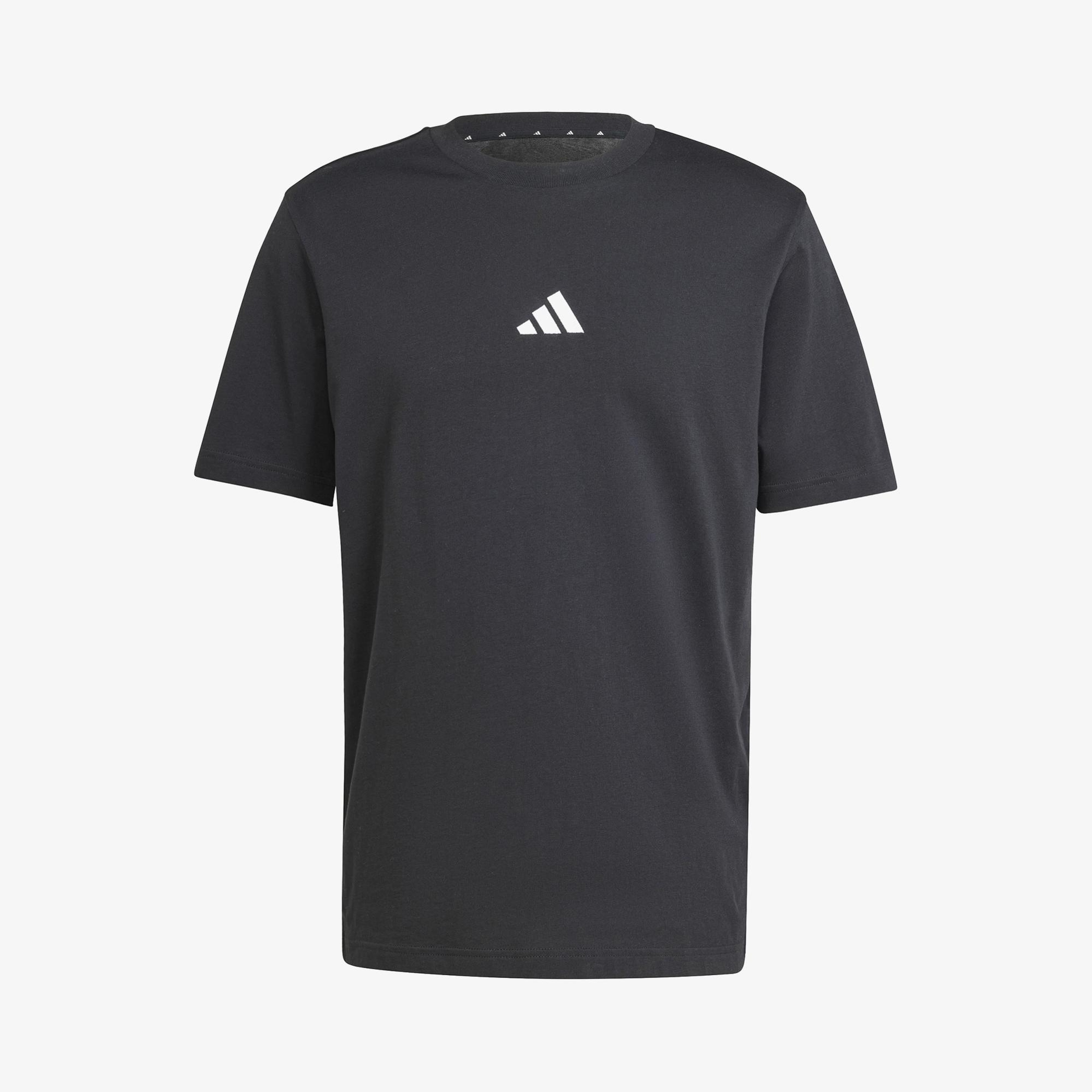 adidas Essentials Small Logo Single Erkek Siyah T-Shirt
