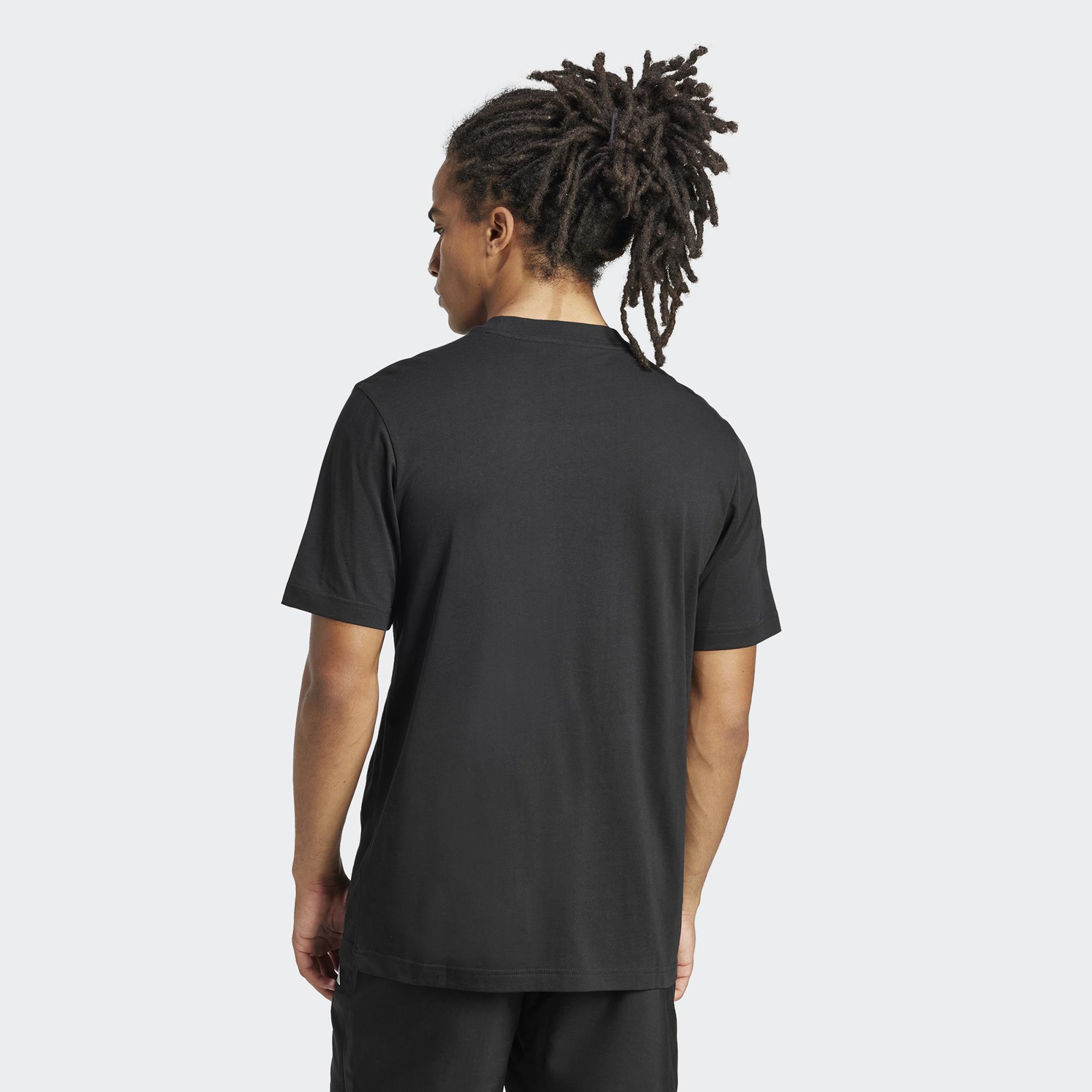 adidas Essentials Small Logo Single Erkek Siyah T-Shirt