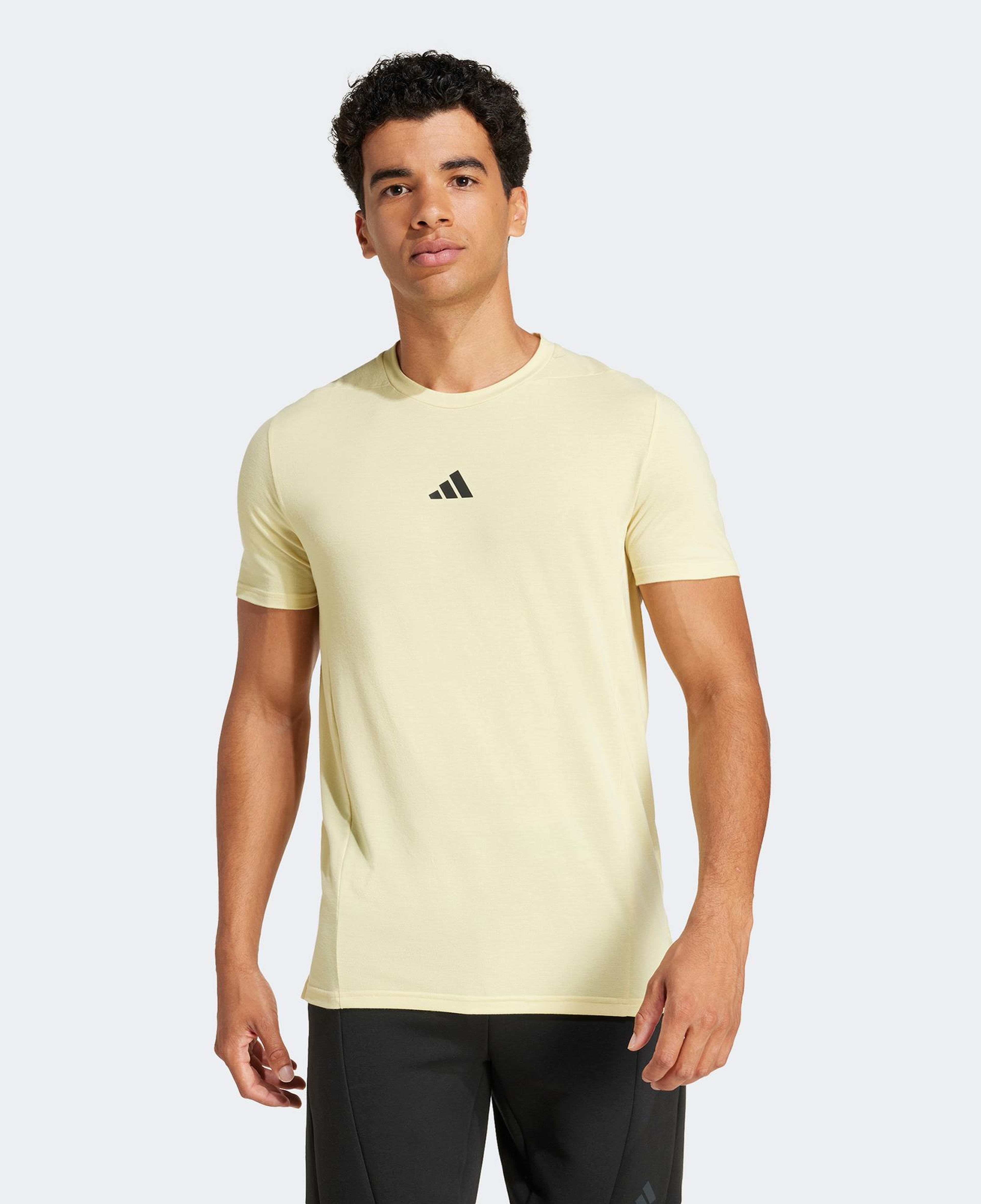 adidas Designed For Erkek Sarı Antrenman T-Shirt