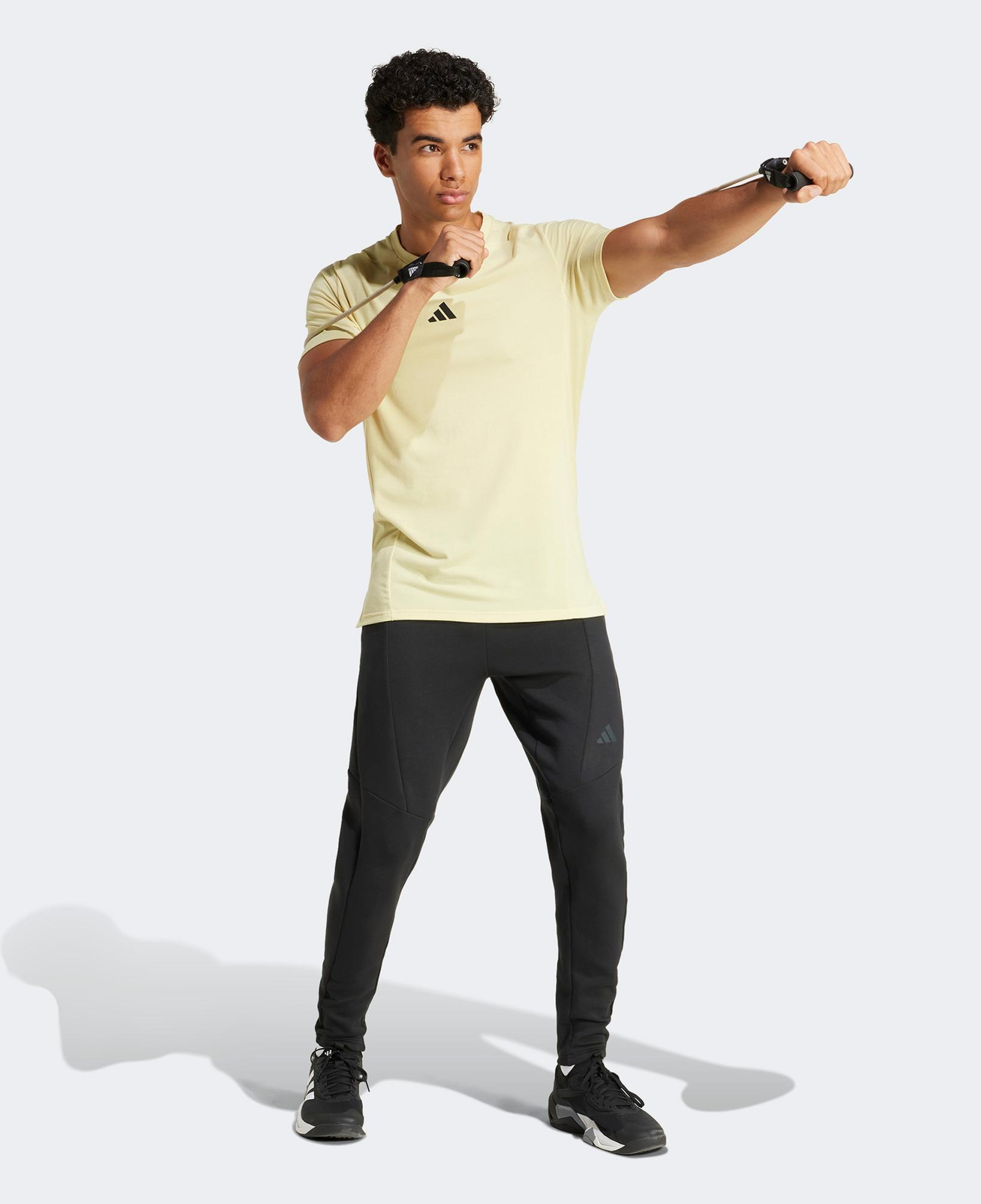 adidas Designed For Erkek Sarı Antrenman T-Shirt