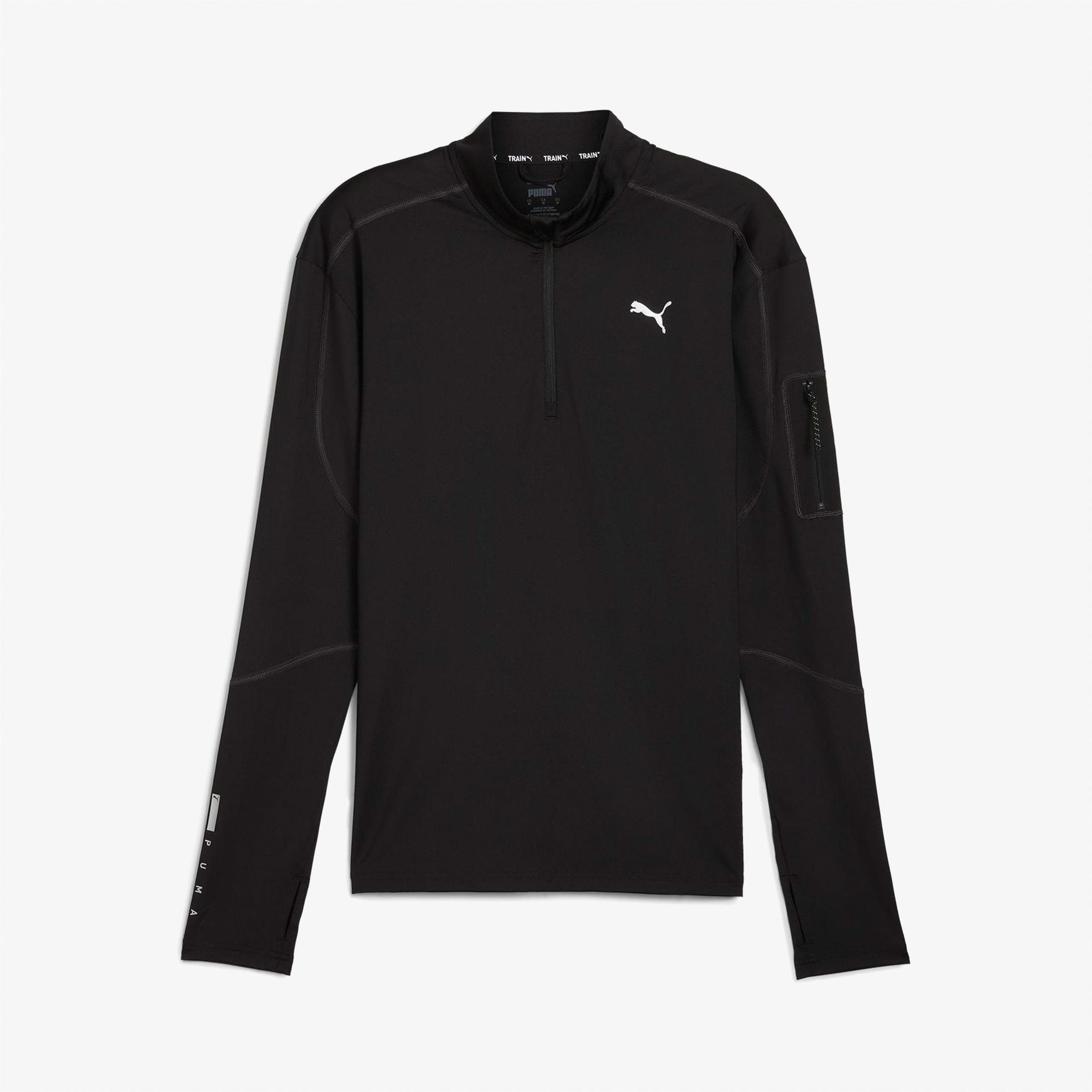 Puma Quarter Zip Erkek Siyah Günlük Sweatshirt