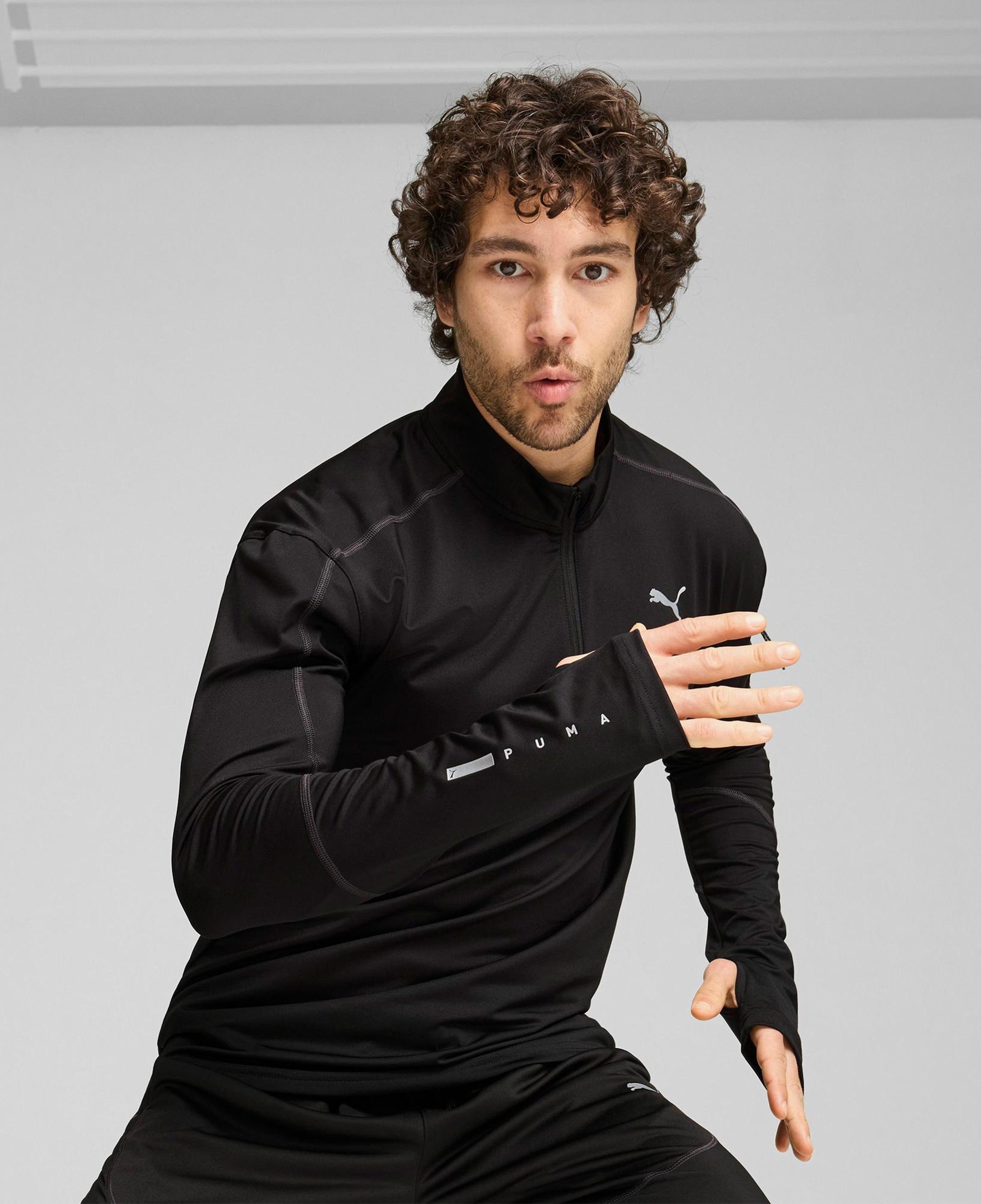 Puma Quarter Zip Erkek Siyah Günlük Sweatshirt