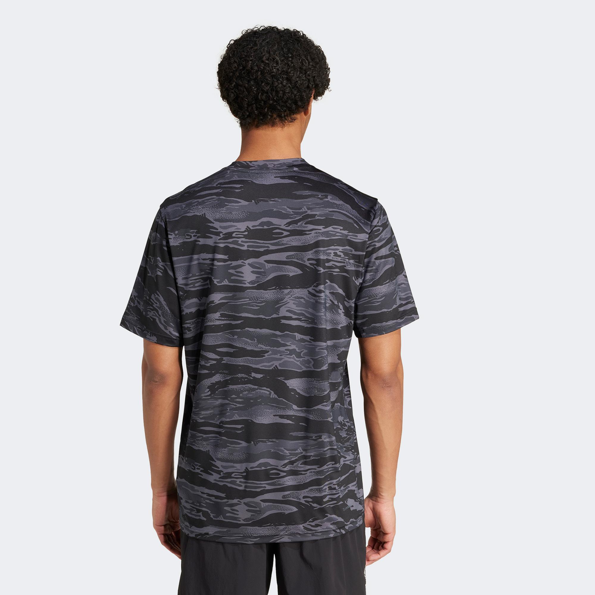 adidas Train Essentials Camo Aop Erkek Siyah Antrenman T-Shirt