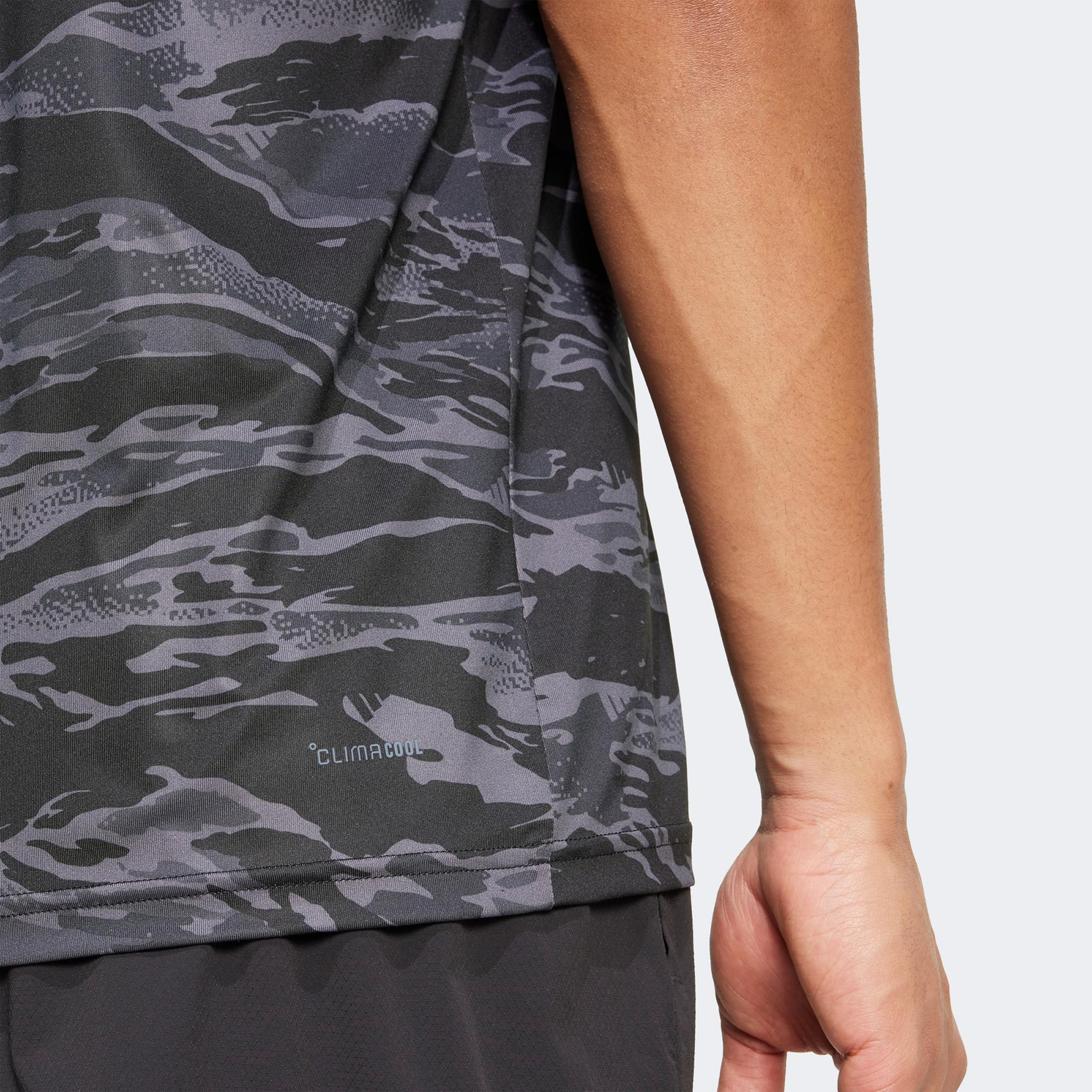 adidas Train Essentials Camo Aop Erkek Siyah Antrenman T-Shirt