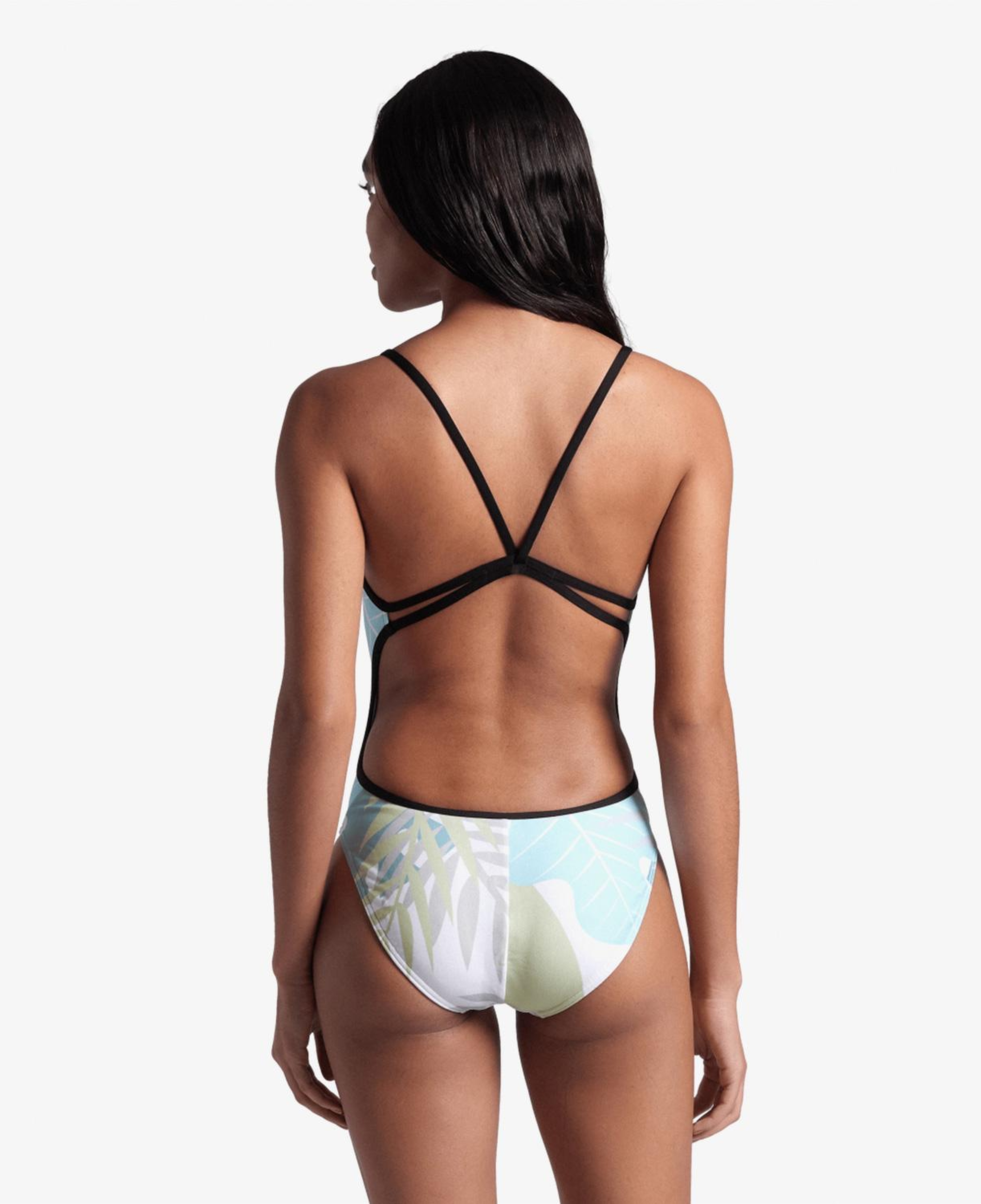 Arena Light Floral Kadın Beyaz Yüzücü Mayosu