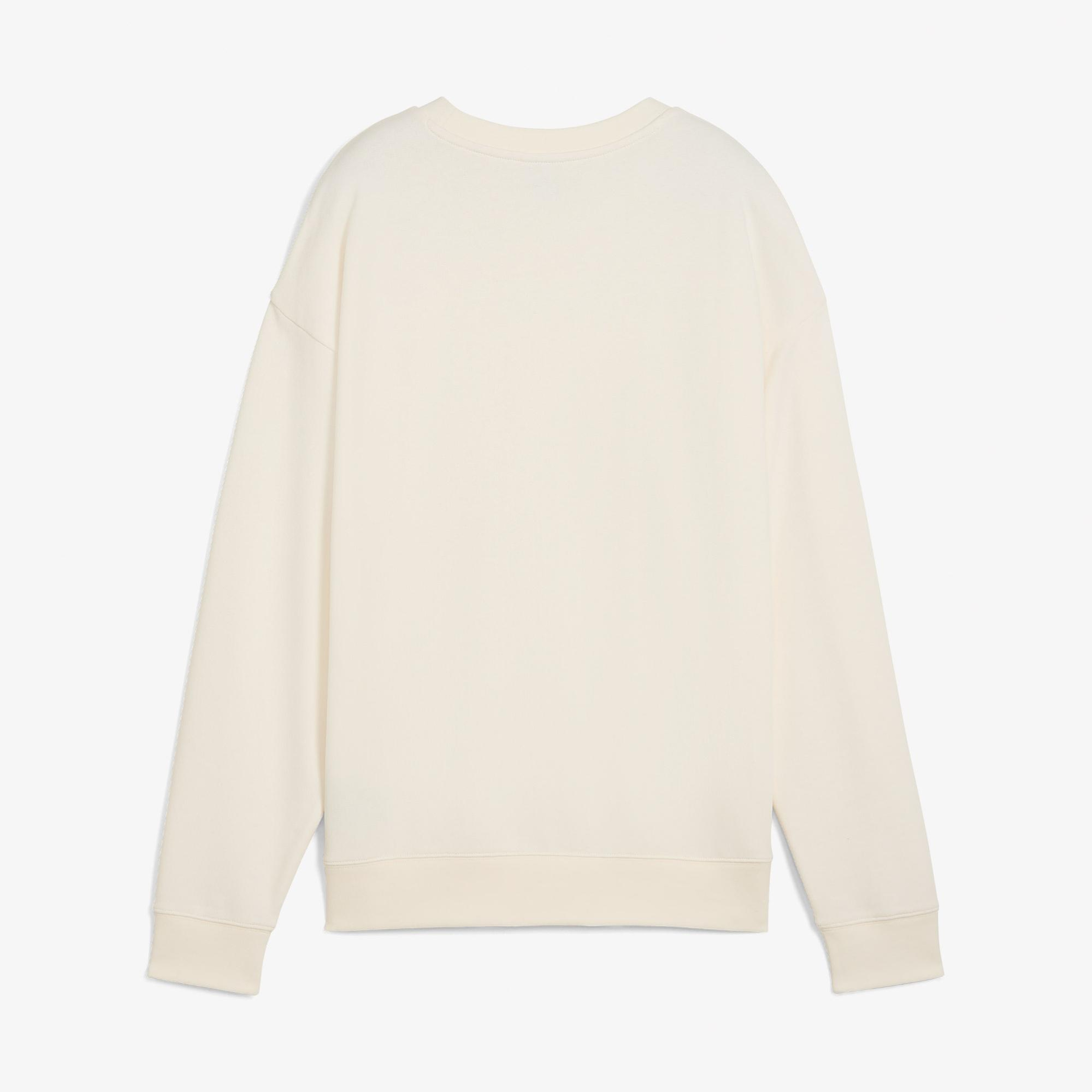 Puma Ess Elevated Comfort Crew Tr Kadın Krem Sweatshirt